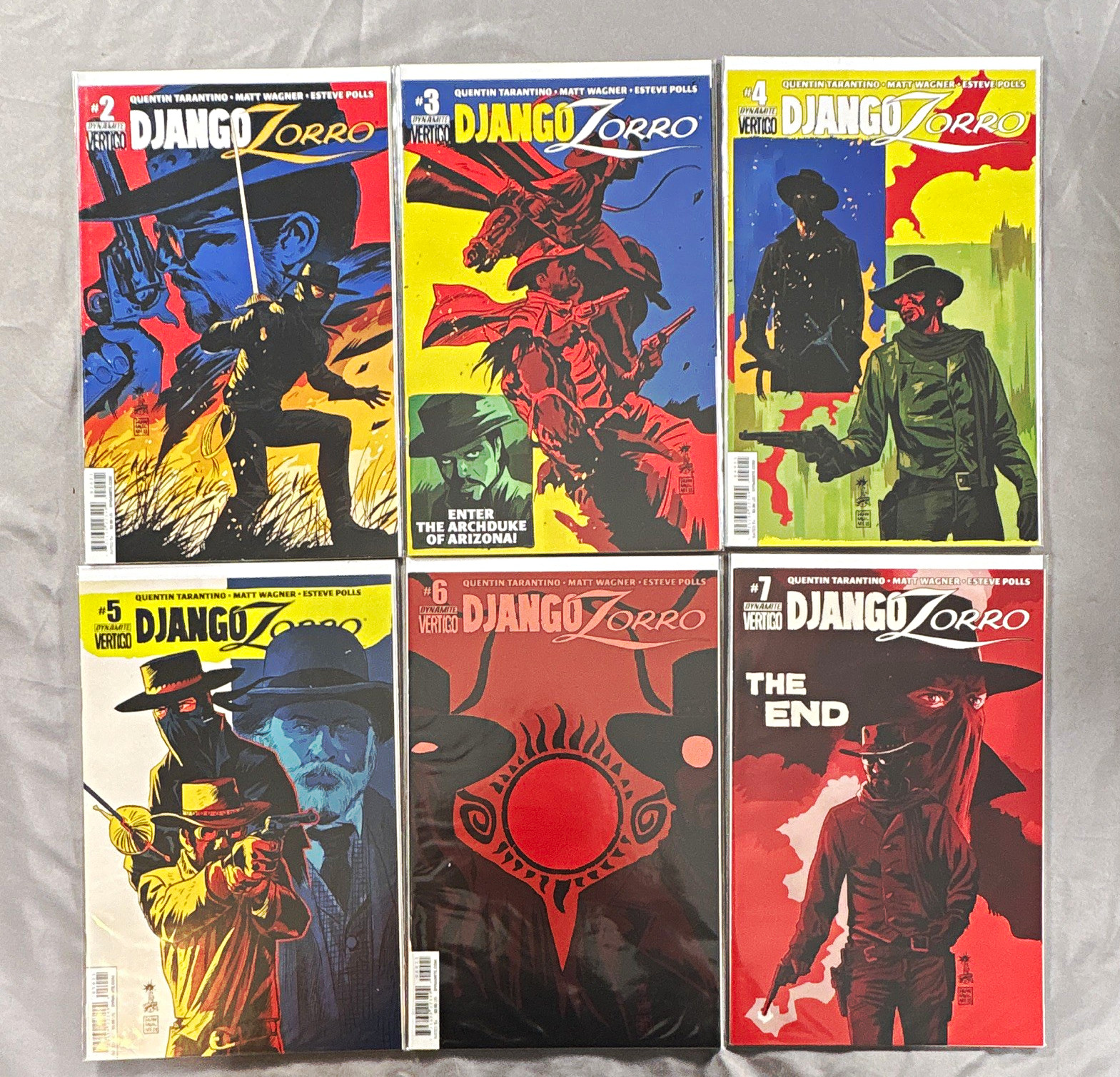 Django/Zorro Comic Book Lot #2-7 (Cov. C) Dynamite Quentin Tarantino Matt Wagner