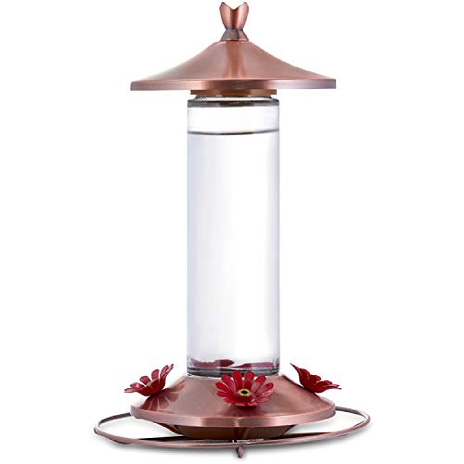 Perky-Pet Elegant Copper Glass Hummingbird Feeder – 12 oz