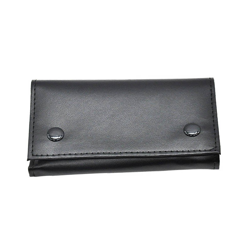 1 PC Stylish Black Multifunctional Moisture Resistant PU Leather Cigarette Pouch