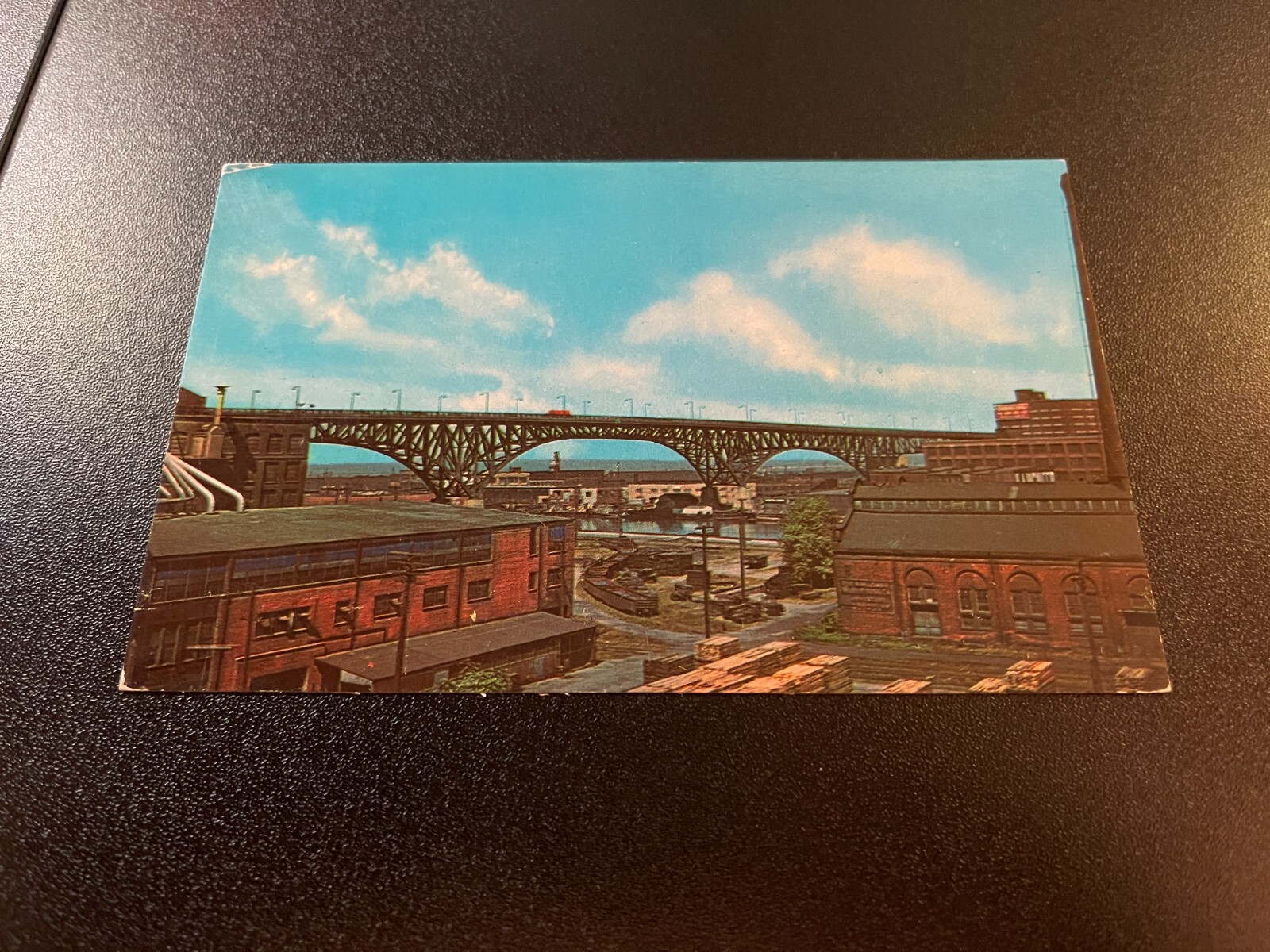 Main Avenue Bridge, Cleveland, Ohio OH Vintage Postcard Unposted Chrome RPPC