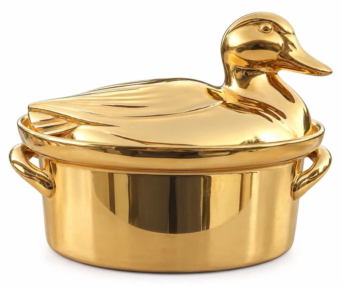 Vintage Hall China Golden Glo Duck Casserole Gump’s San Francisco MCM