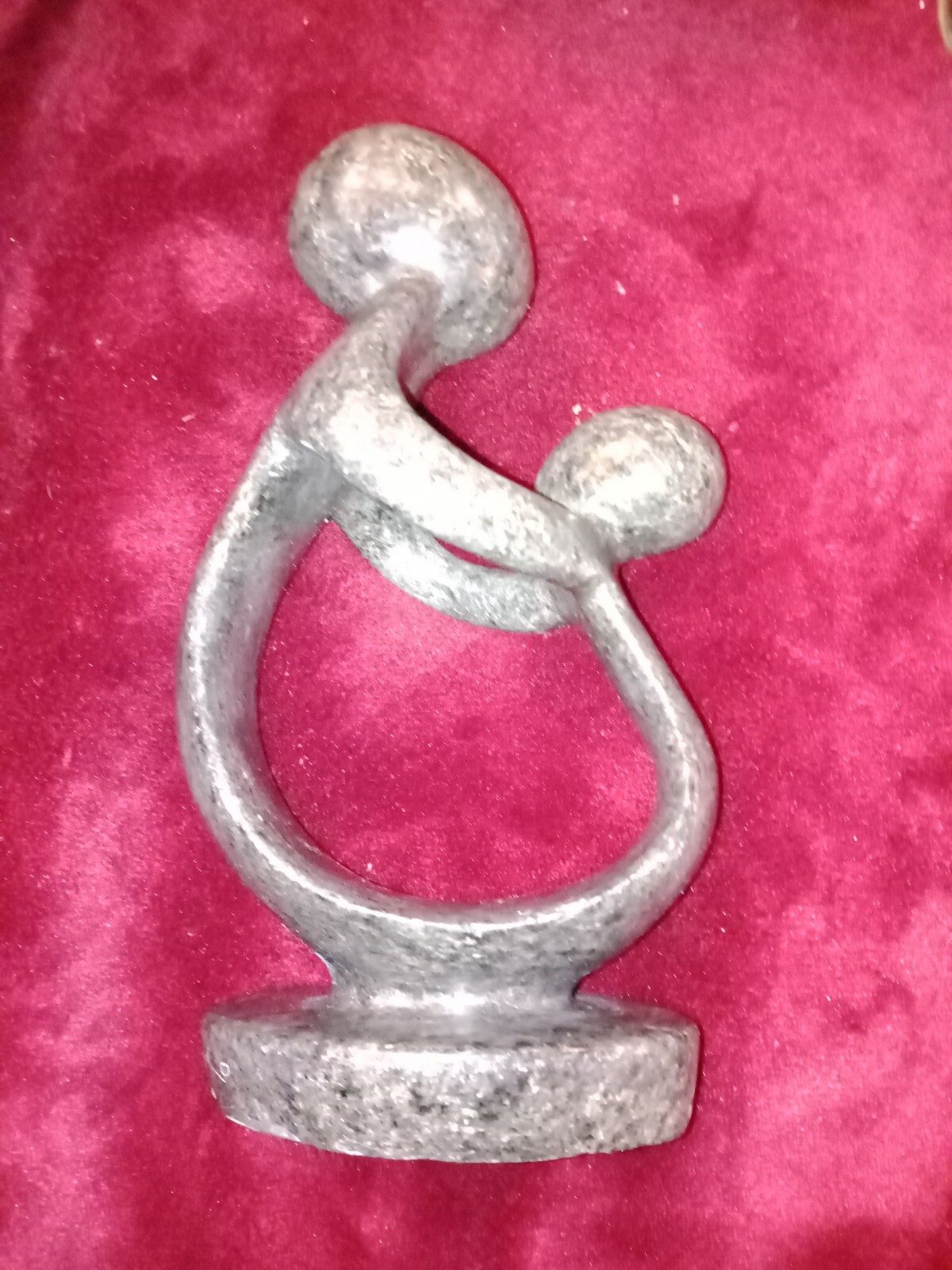 Beautiful African soapstone Shona mother and child