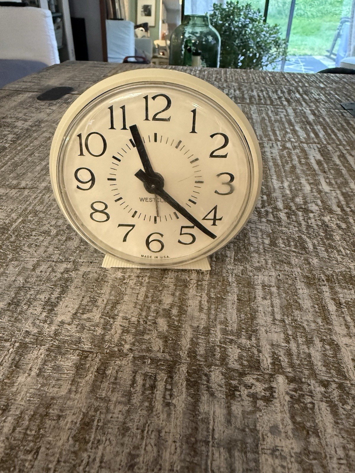Vintage West Clox Wind Up Alarm Clock, Nonworking