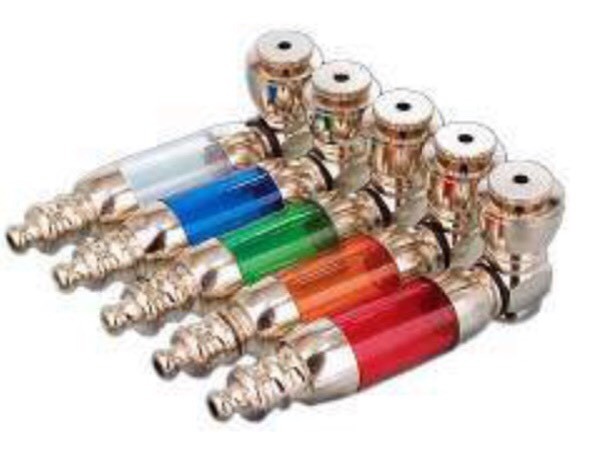 INHALE® ((set of 5 pcs)) High quality acrylic chamber metal pipes