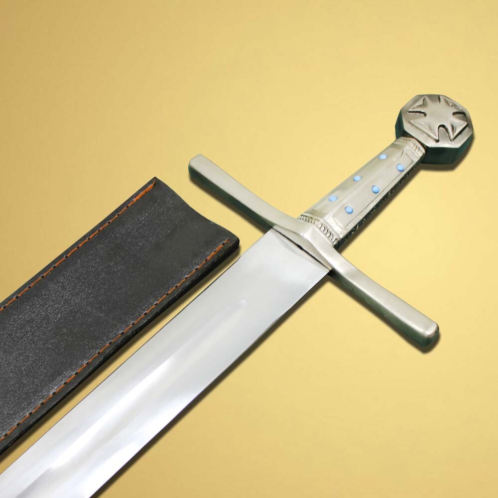 Handmade Medieval Robin Hood Sword Replica with customized Leather Scabbard Handmade Medieval Robin Hood Sword Replica with customized Leather Scabbard