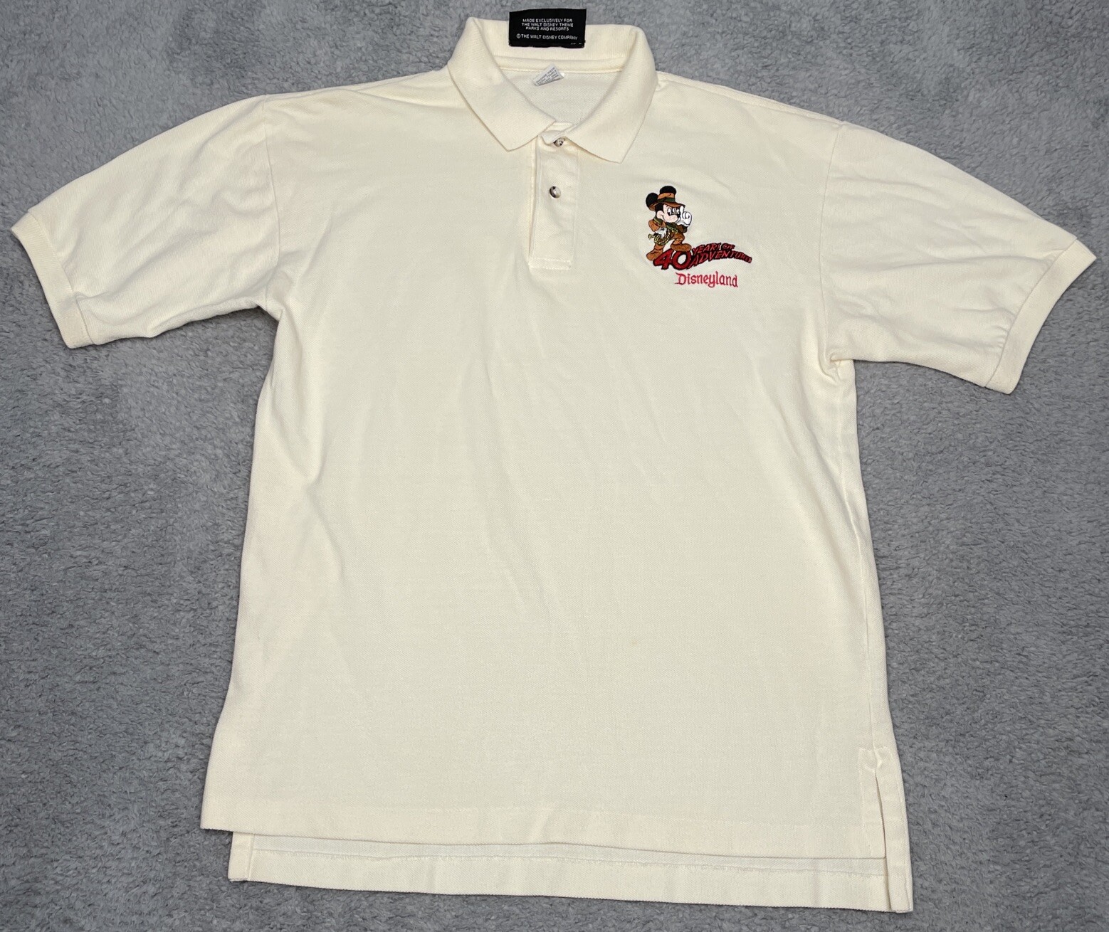 VTG 90s Disney Original Exclusive 40 Years of Adventure Mickey Mouse Polo Shirt