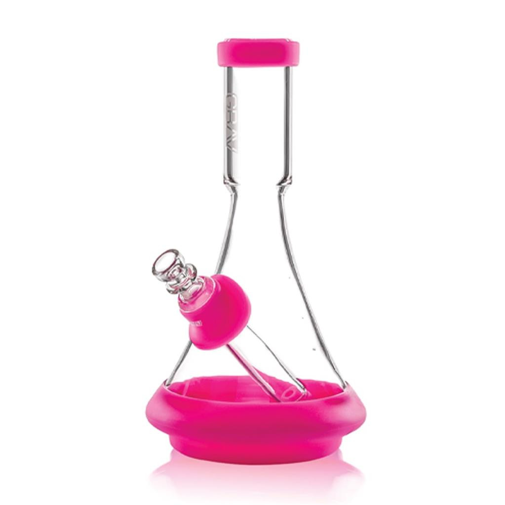 Grav Deco Beaker Water Pipe TOXIC PINK 9