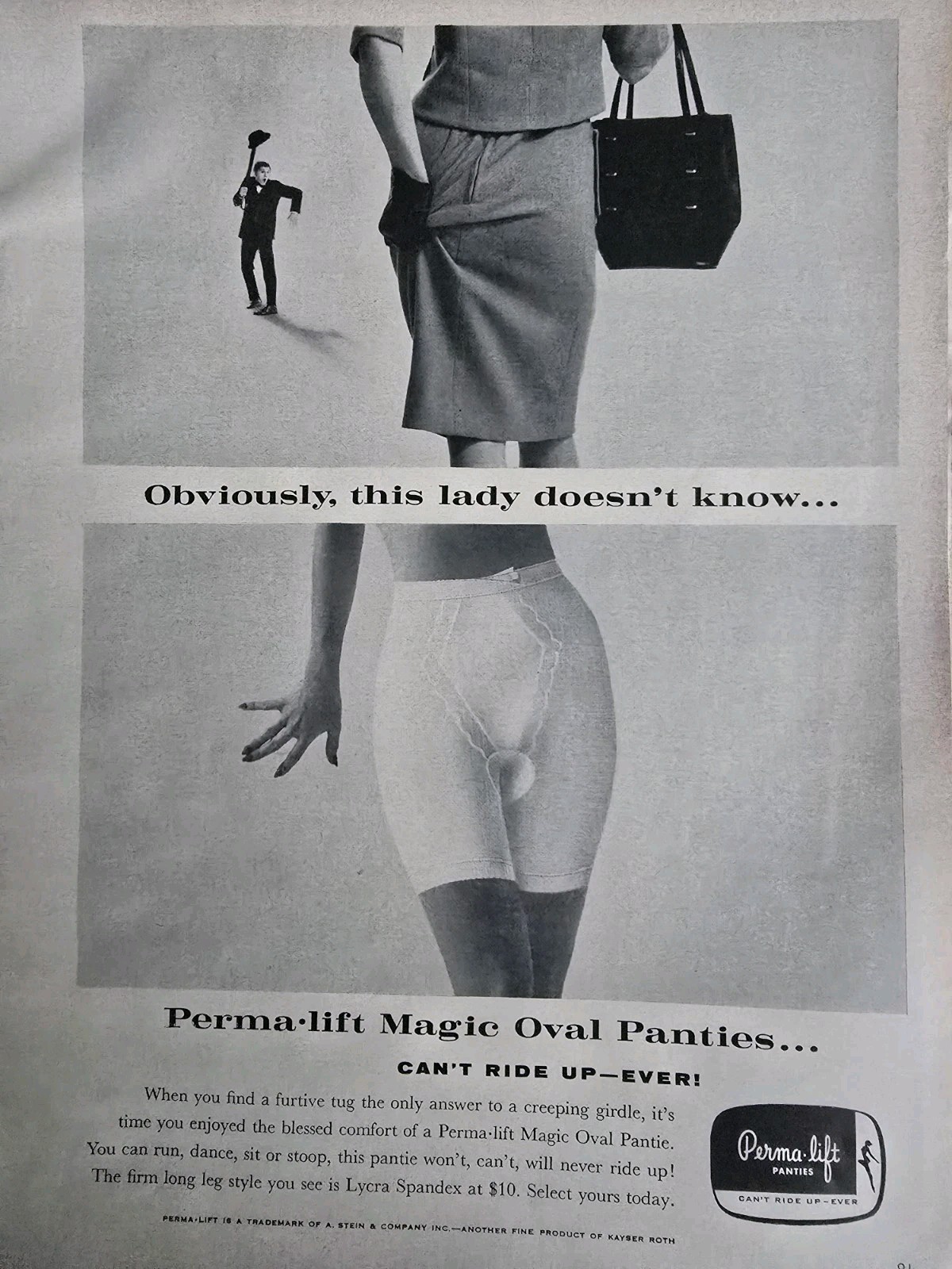 1962 Women\'s Perma-lift Magic Oval Pantie Girdle vintage Fashion Ad