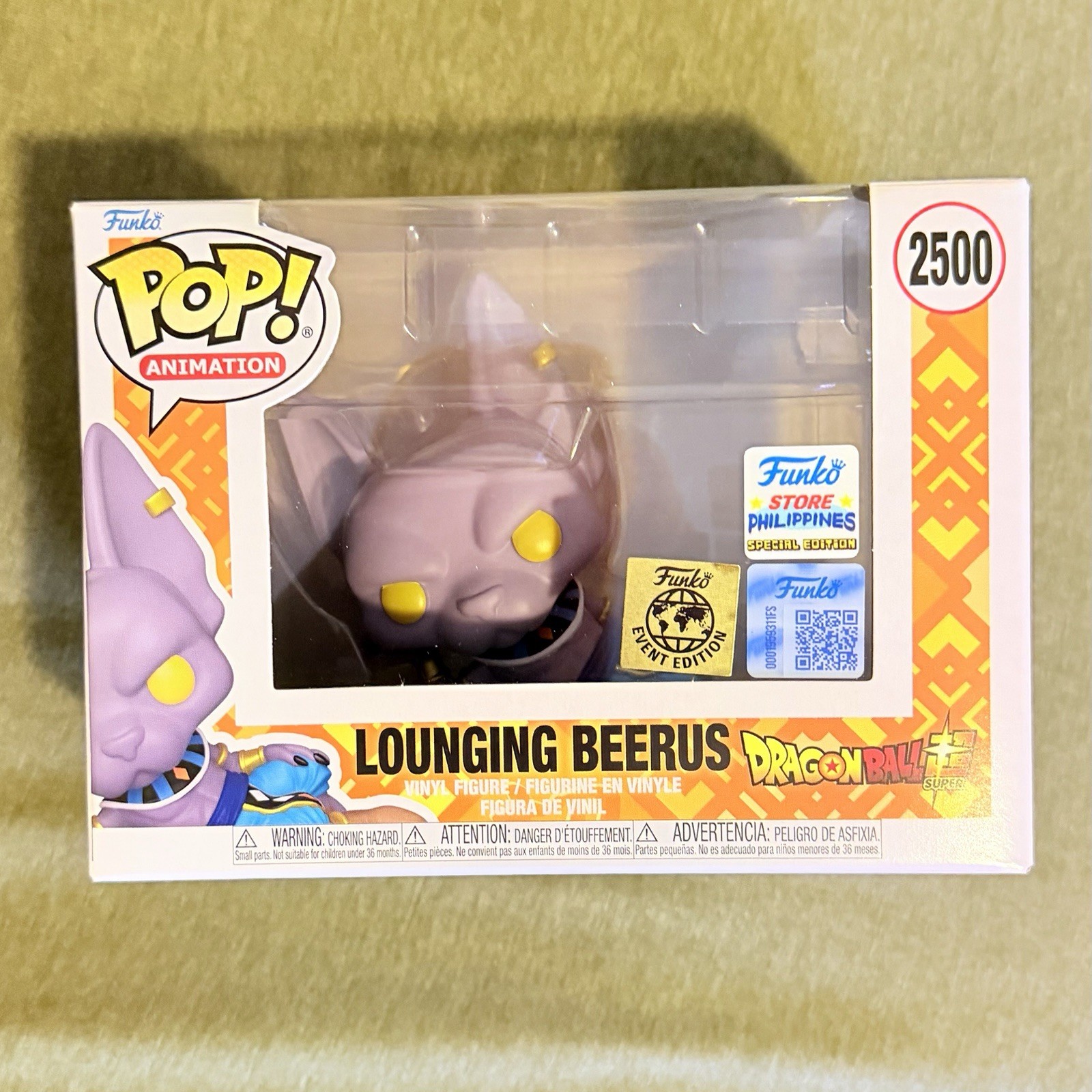 Funko POP Dragon Ball Super Lounging Beerus #2500 Global Edition Exclusive