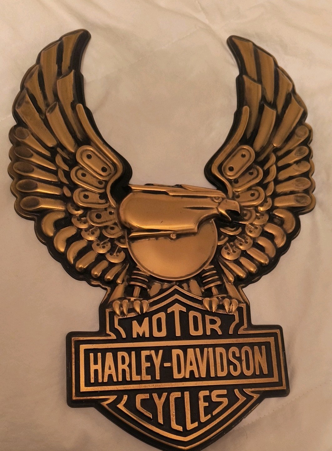 Vintage Harley Davidson Embossed Plastic Sign 15\ Vintage Harley Davidson Embossed Plastic Sign 15\