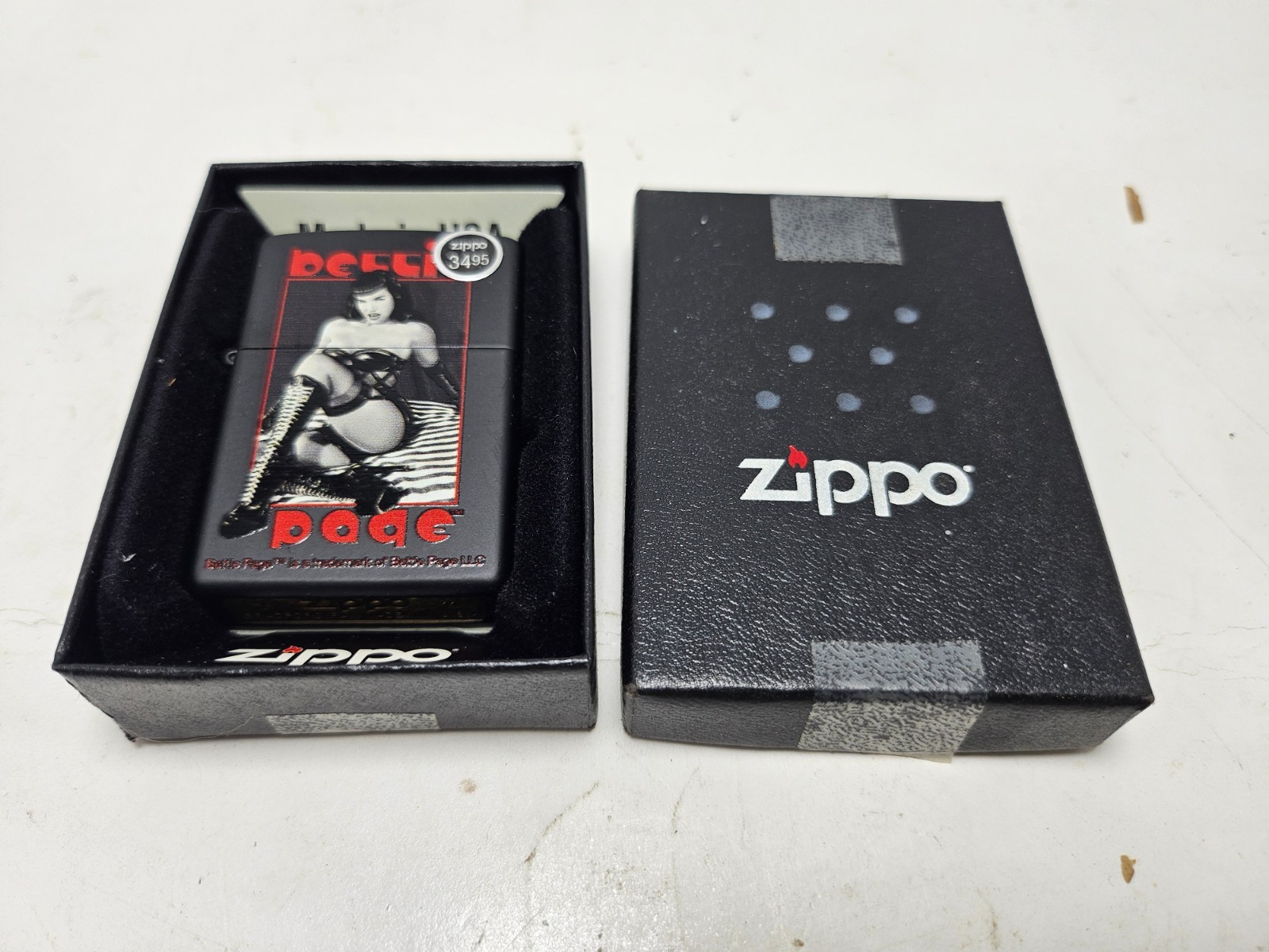 NEW SEALED Black Bettie Series II #1 Zippo Lighter Year 2000 By Dark Horse Comic