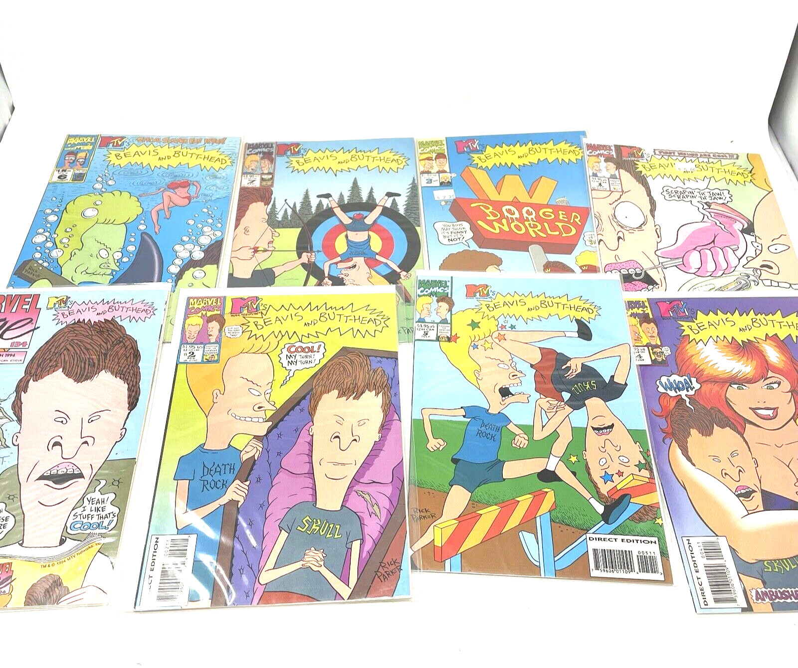BEAVIS AND BUTT-HEAD Comic Book Lot Vintage 1994-1996 Marvel Issue 1-7 & #134 BEAVIS AND BUTT-HEAD Comic Book Lot Vintage 1994-1996 Marvel Issue 1-7 & #134