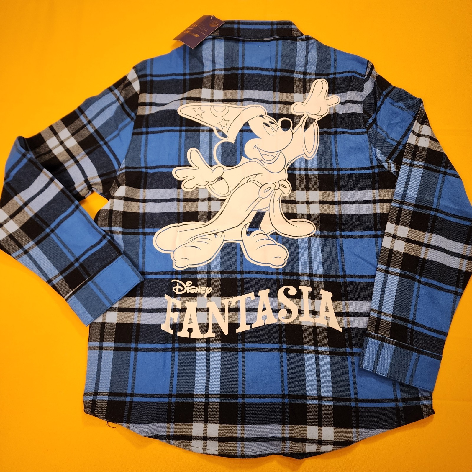Cakeworthy Disney Fantasia Flannel Sorcerer\'s Apprentice Blue Unisex Medium NEW