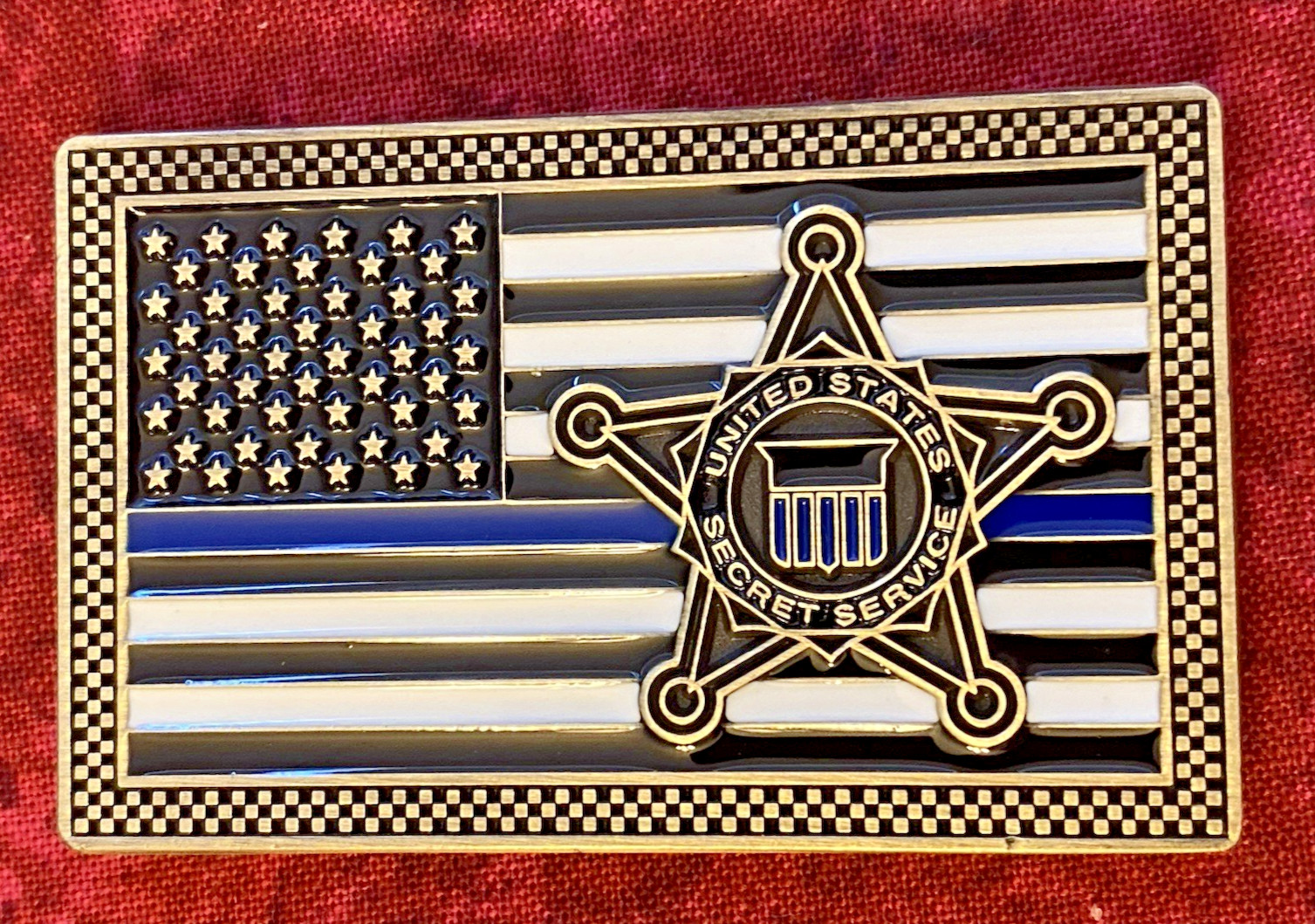 US SECRET SERVICE -  BLUE LINE CHALLENGE COIN - DUTY / HONOR / COUNTRY