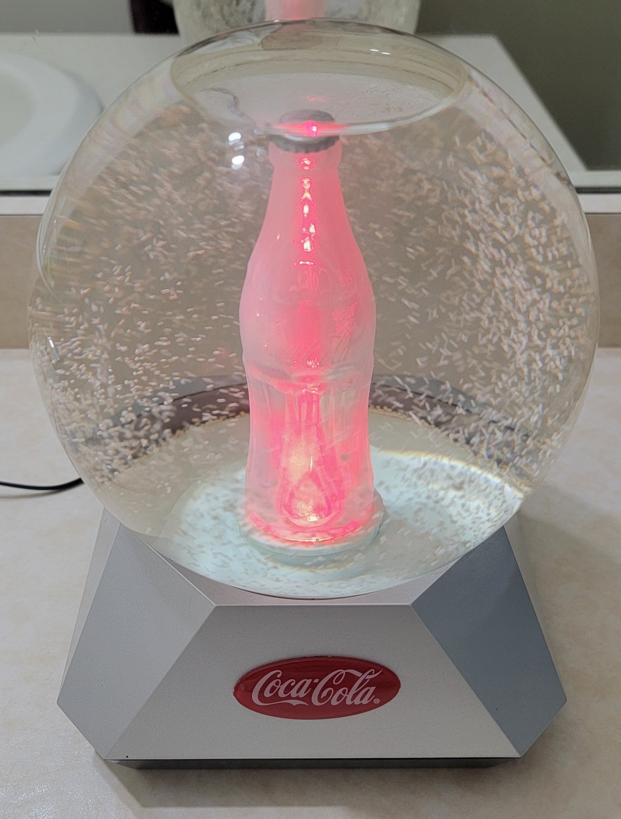 Rare 2003 Coca-Cola Coke Bottle Snow Globe W/ Power Adapter Tested and Working Rare 2003 Coca-Cola Coke Bottle Snow Globe W/ Power Adapter Tested and Working