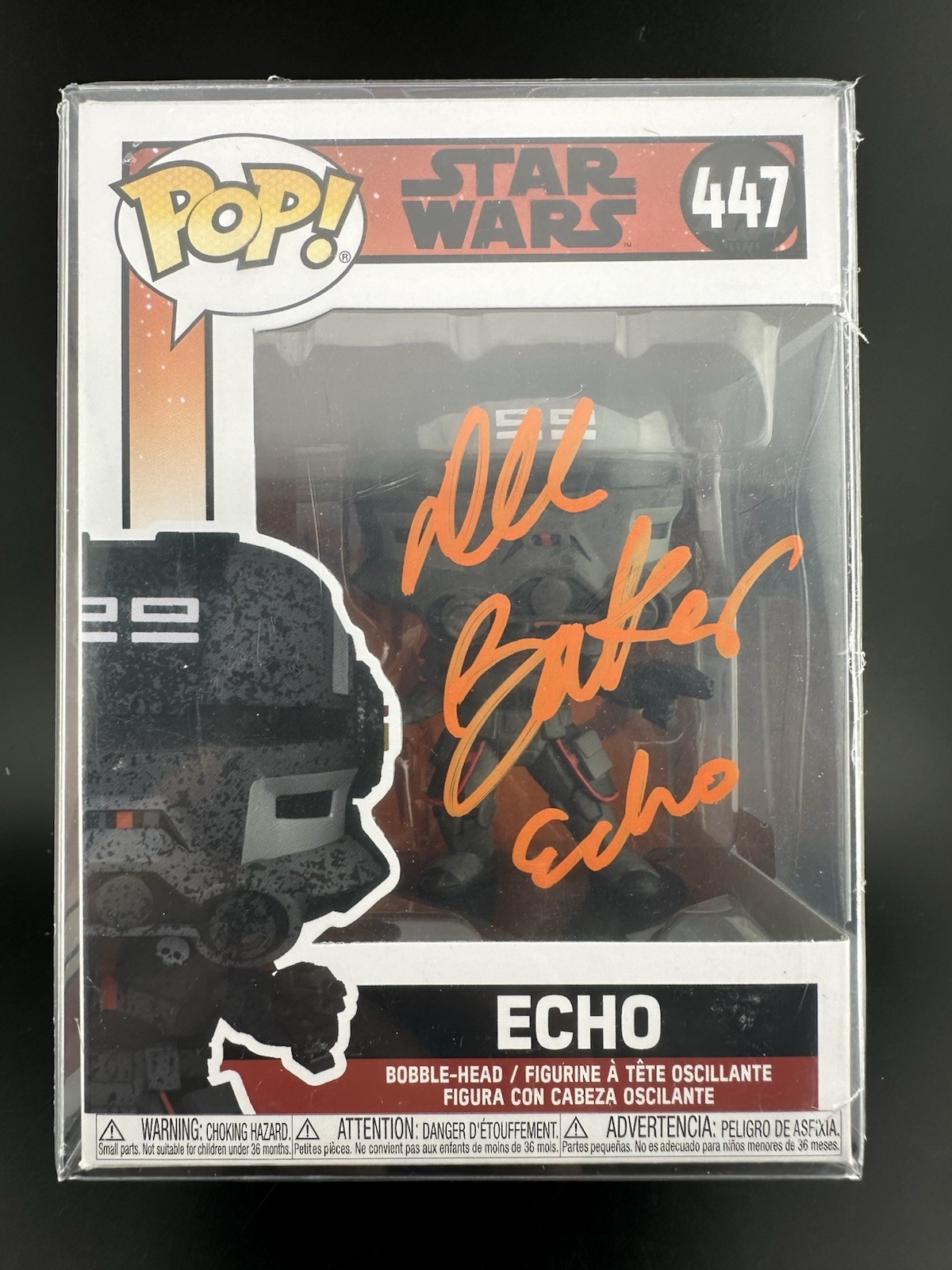 Dee Bradley Baker Signed Funko Pop Star Wars Echo #447 Celebrity Authentics COA