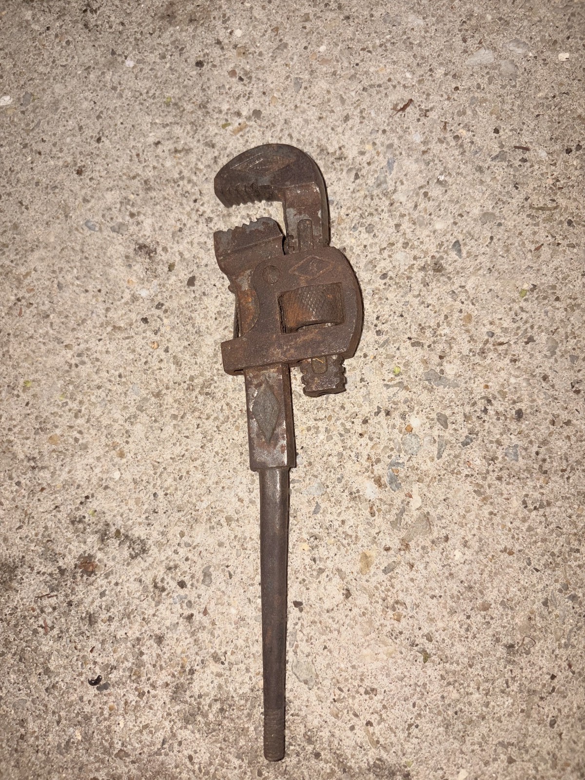 Vintage Stillson Pattern Pipe Wrench Adjustable Industrial Tool USA Made