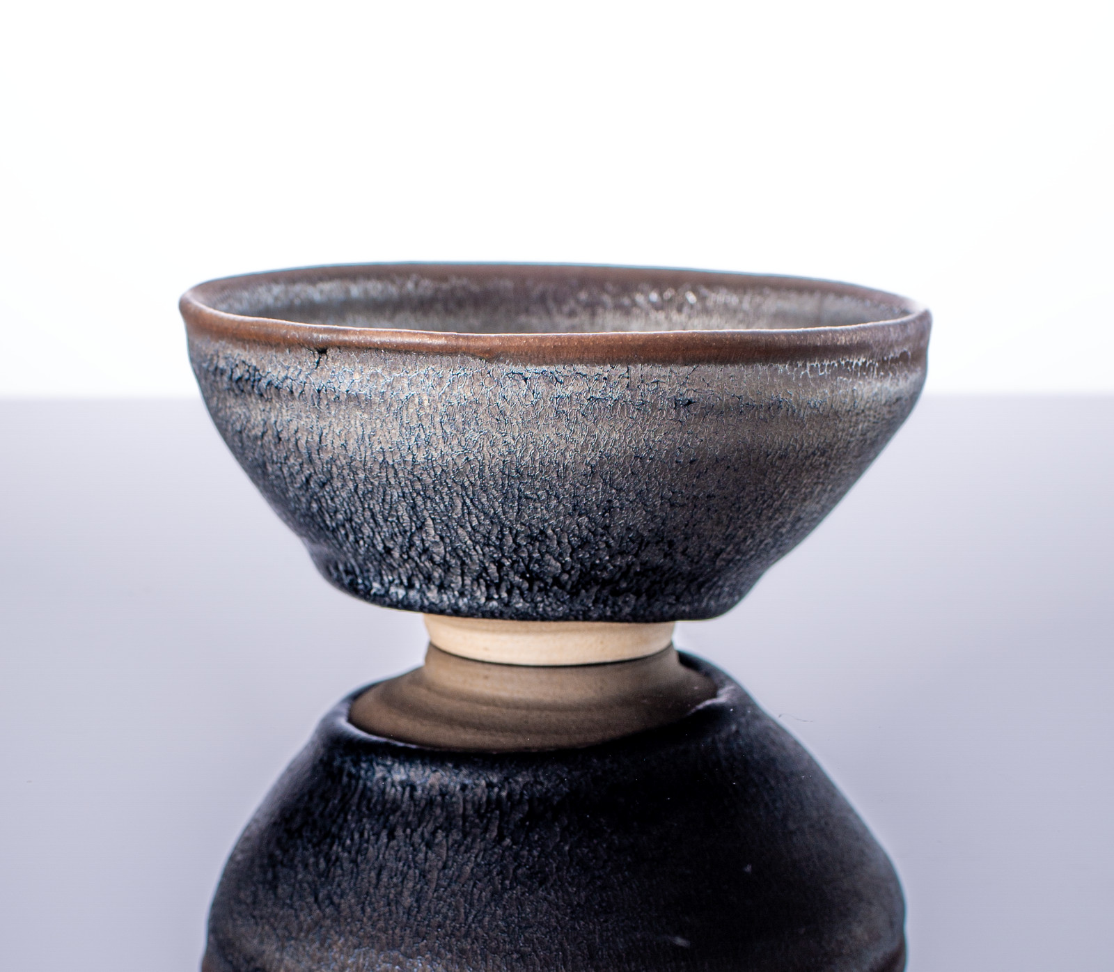 Superb Japanese Tenmoku Tea Bowl with Signed cloth, Yohen, Firewood, Boxed Superb Japanese Tenmoku Tea Bowl with Signed cloth, Yohen, Firewood, Boxed