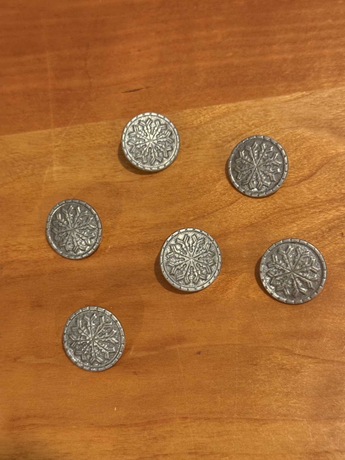 Scandinavian Norwegian Swedish new vintage mint set of 6 vintage pewter buttons