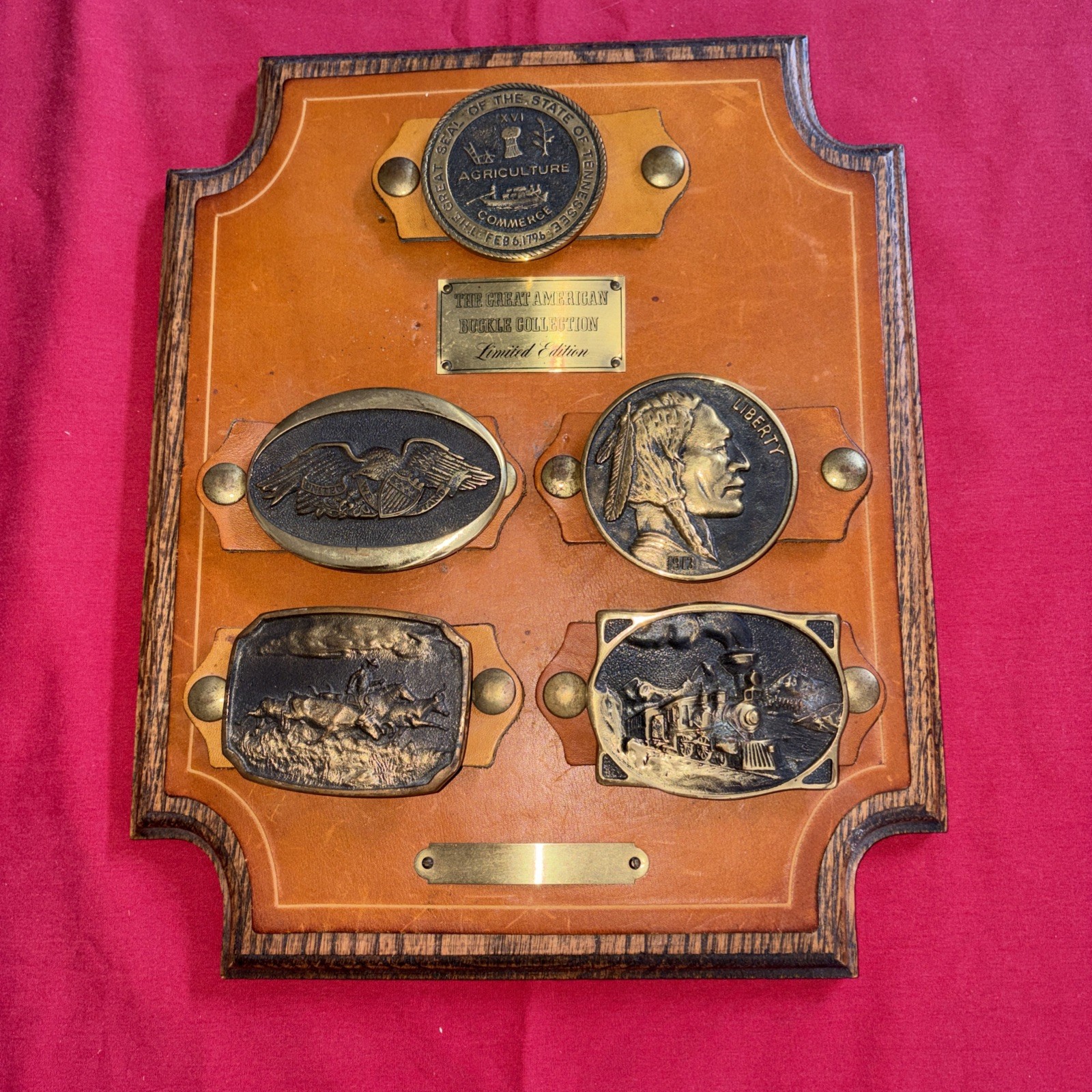 The Great American Buckle Collection by the Heritage Mint. Solid Brass USA
