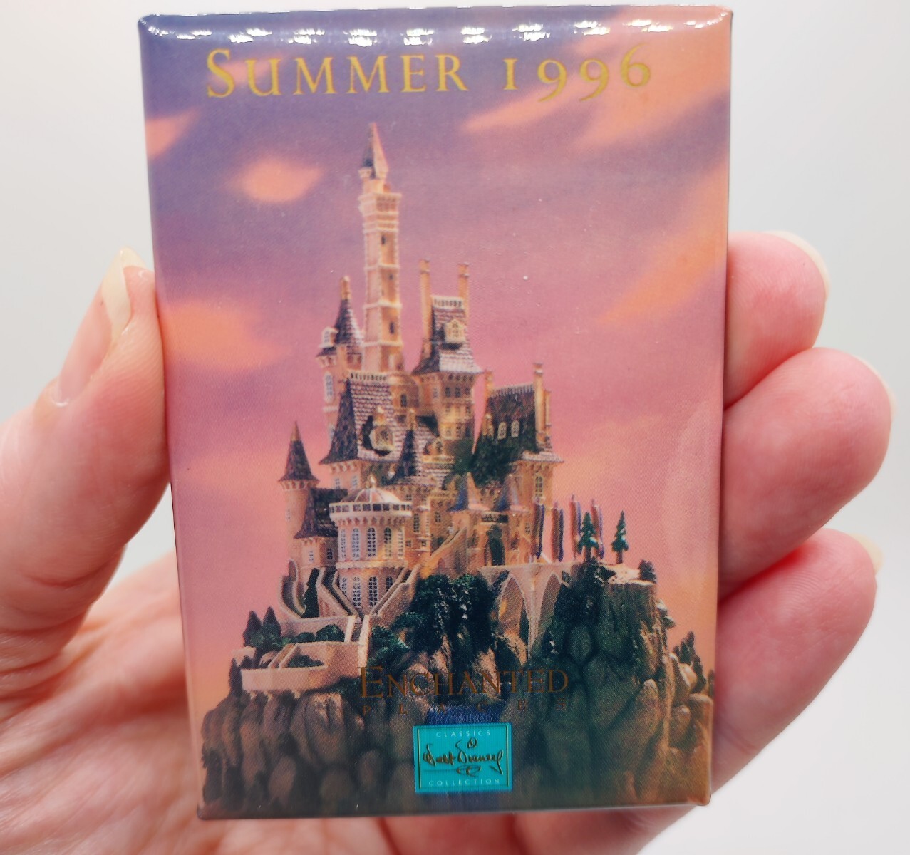 Vtg WDCC Enchanted Places Summer 1996 Beauty And The Beast Castle Pinback Button Vtg WDCC Enchanted Places Summer 1996 Beauty And The Beast Castle Pinback Button