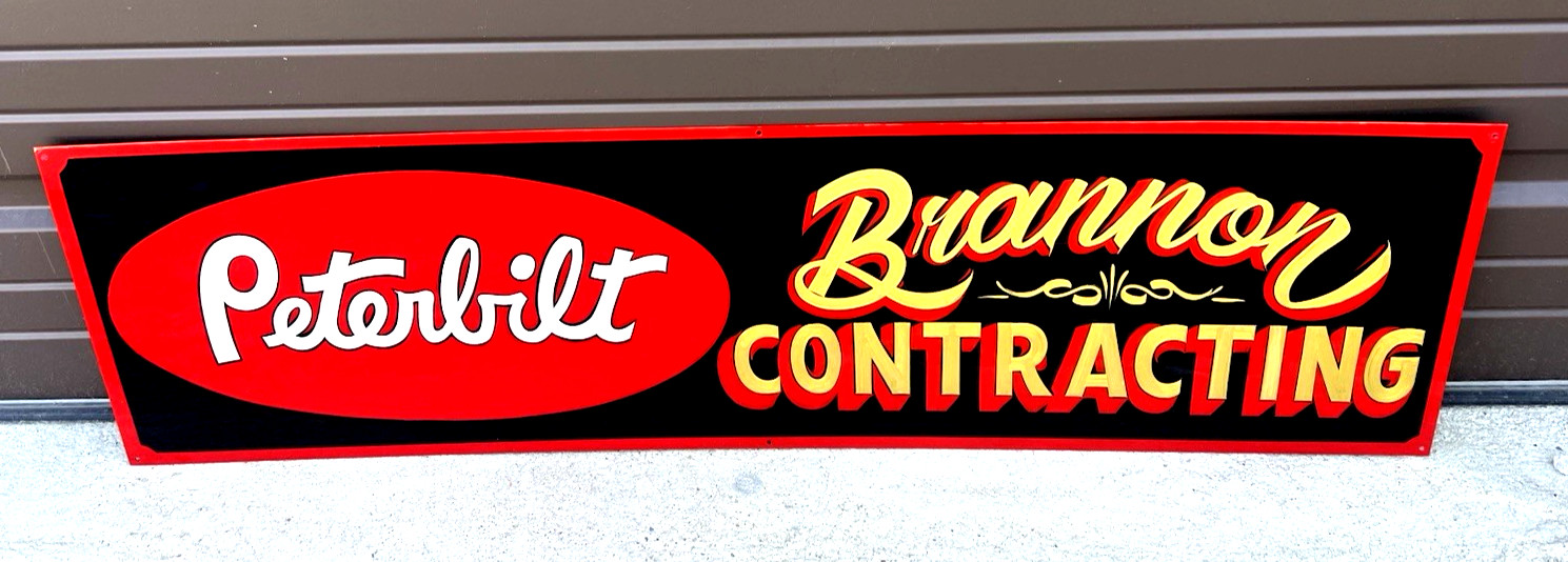 CUSTOM Order a PETERBILT TRUCK SIGN For YOUR BUSINESS Shop / Trucking Co. Semi