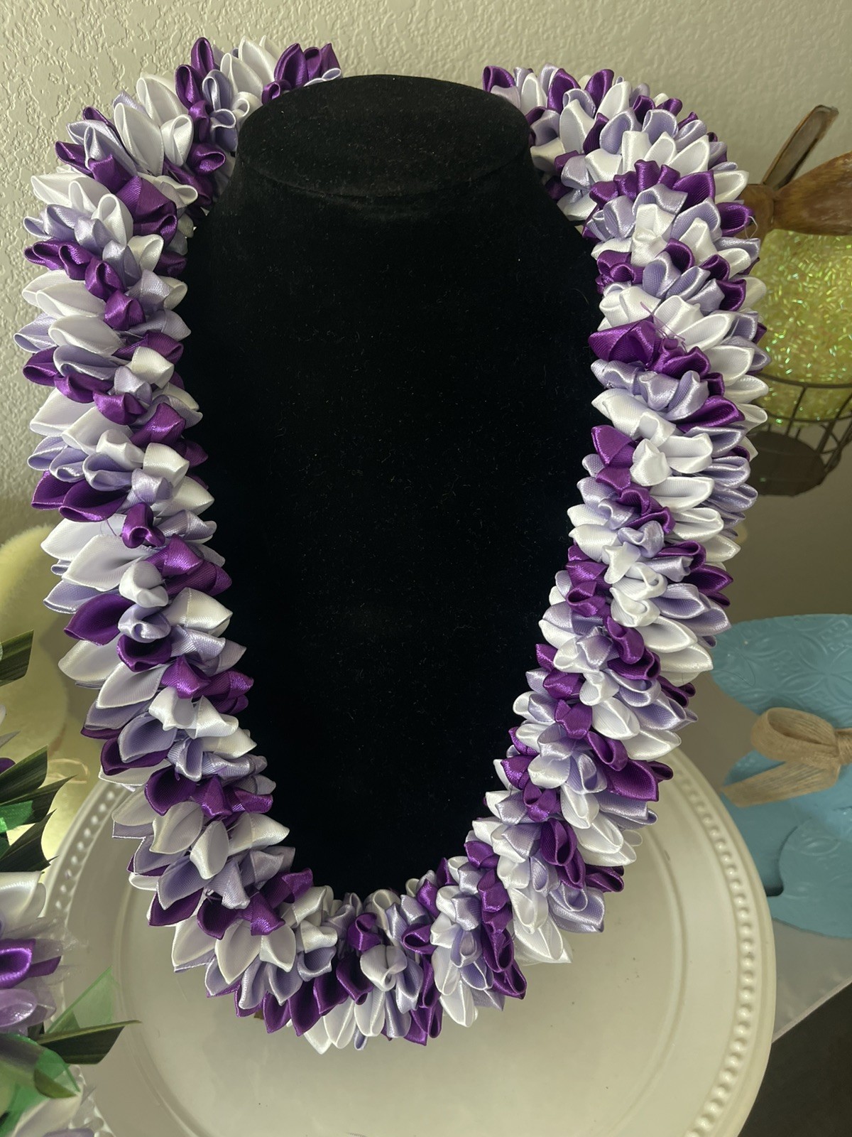 Hawaiian Handmade Ribbon plumeria Lei Hawaiian Handmade Ribbon plumeria Lei