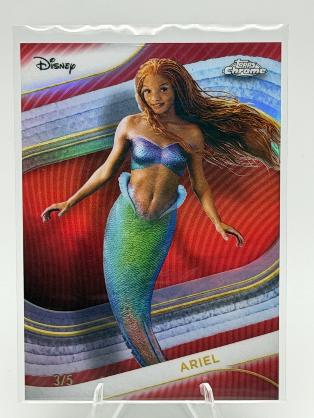 2025 Topps Chrome Disney Ariel (Live Action) Red Refractor /5 2025 Topps Chrome Disney Ariel (Live Action) Red Refractor /5