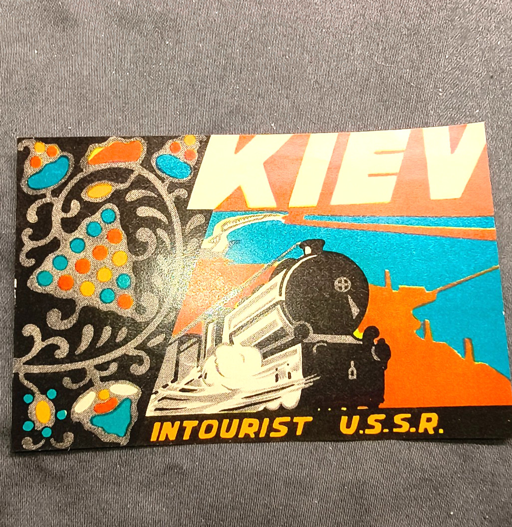 Rare Vintage INTOURIST USSR Soviet Travel Luggage Label c1930s Art Deco Railroad Rare Vintage INTOURIST USSR Soviet Travel Luggage Label c1930s Art Deco Railroad