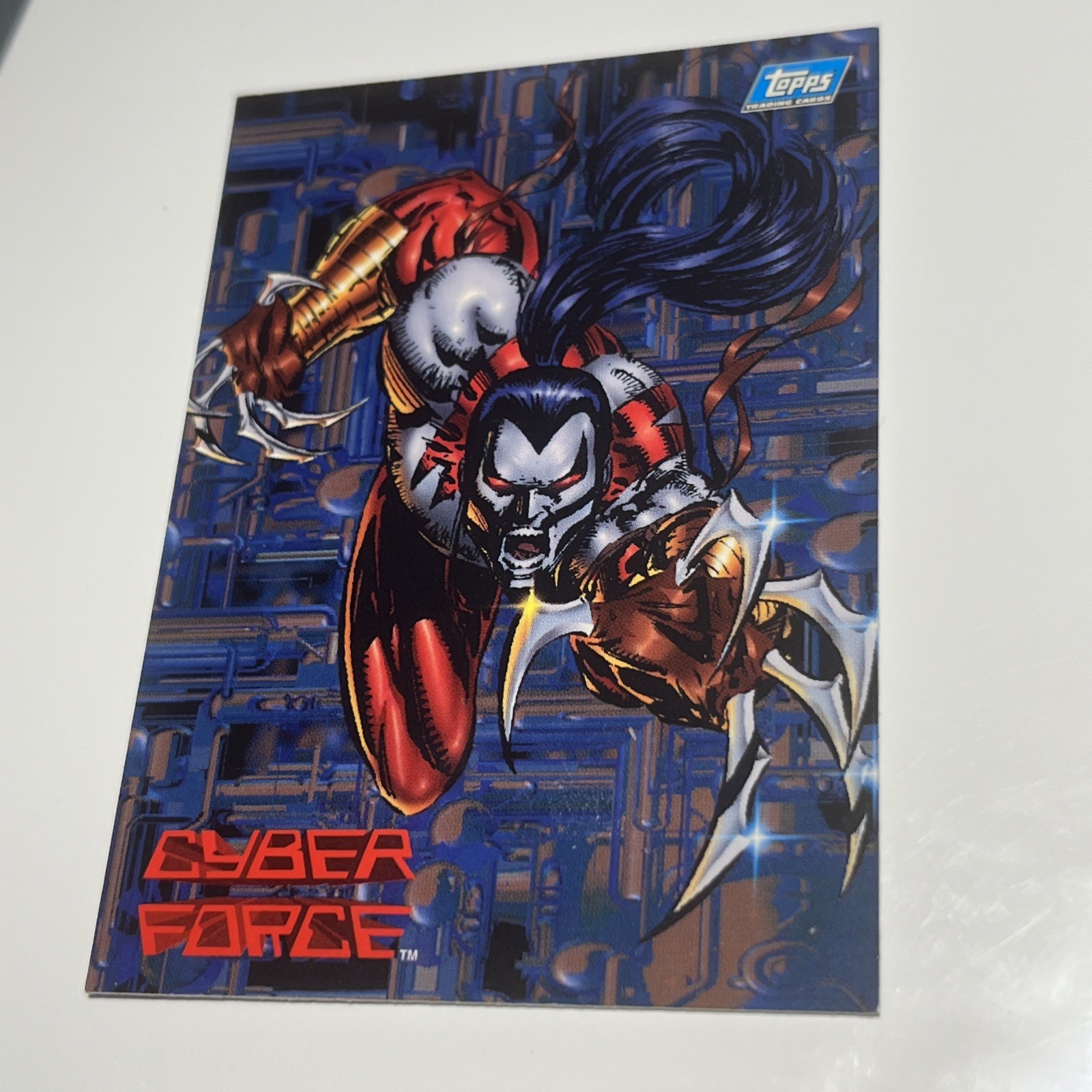 1994 CYBER FORCE Topps Promo Trading Card C1 Ripclaw IMPACT Cyblade Image RARE