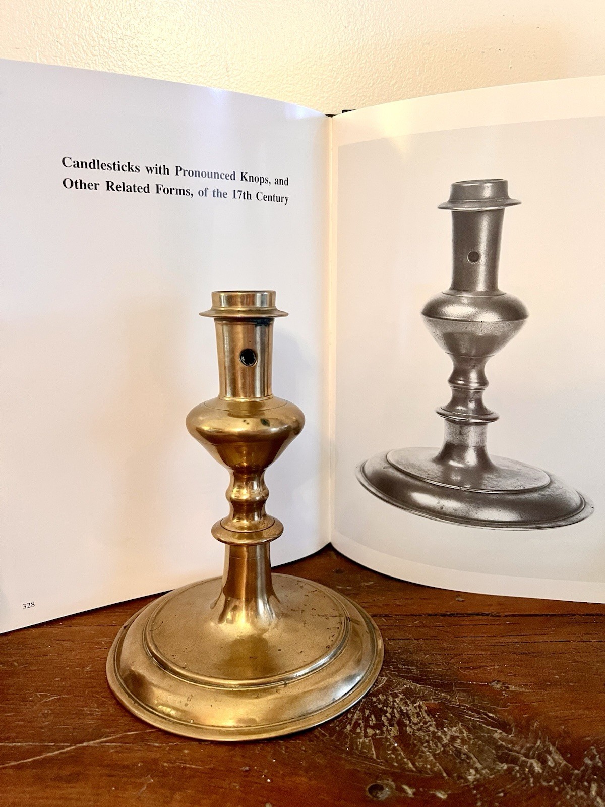 RARE 17th Century Pronounced Knop FRENCH CANDLESTICK - 1600s Brass Candle Holder