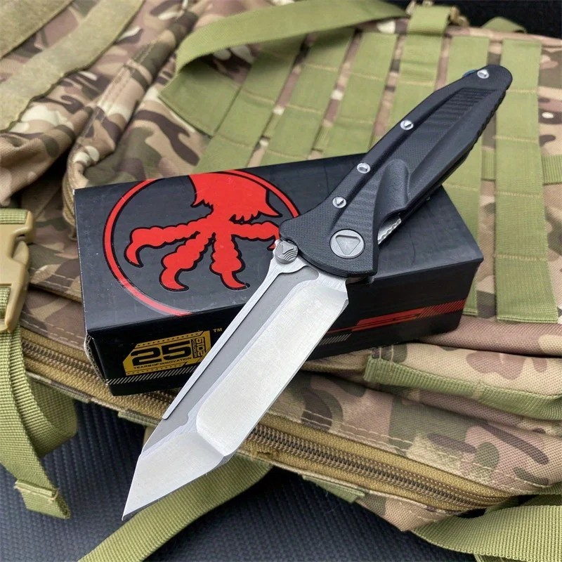 Men\'s Outdoor Folding Knife Sharp D2 Steel Blade for Fishing & Combat