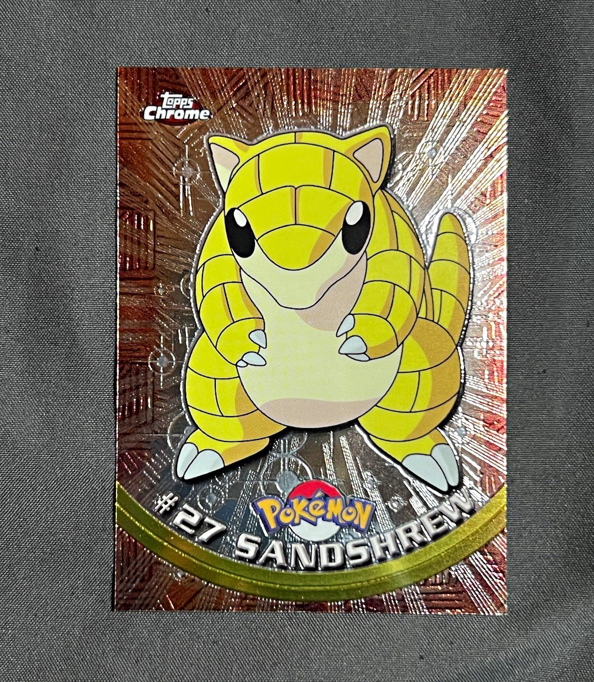 2000 Topps Chrome Holo Pokémon TV Animation Edition Hologram #27 Sandshrew ~NM~