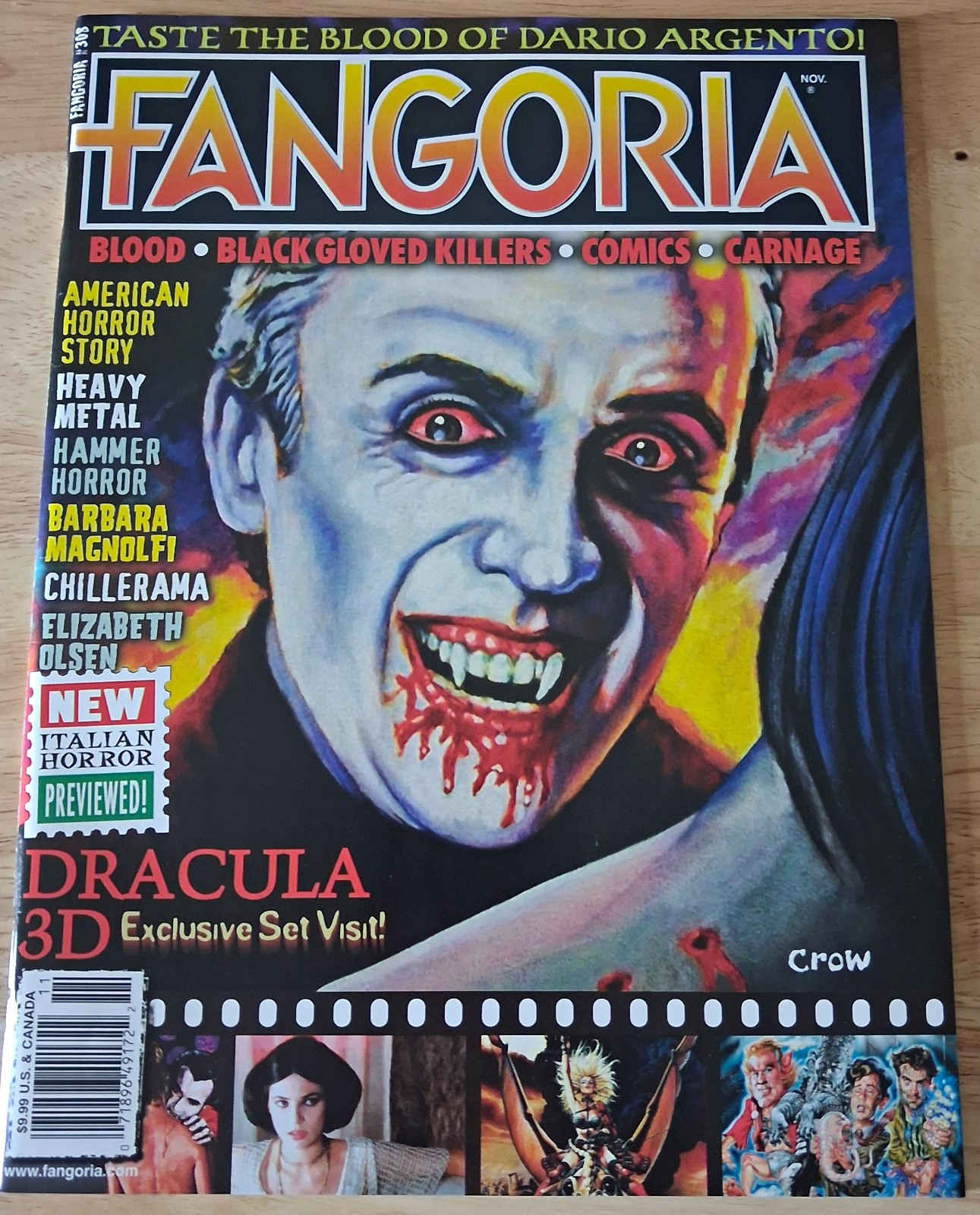 Fangoria Magazine Issue 135 November Dracula Dario Argento Illustrated 3D