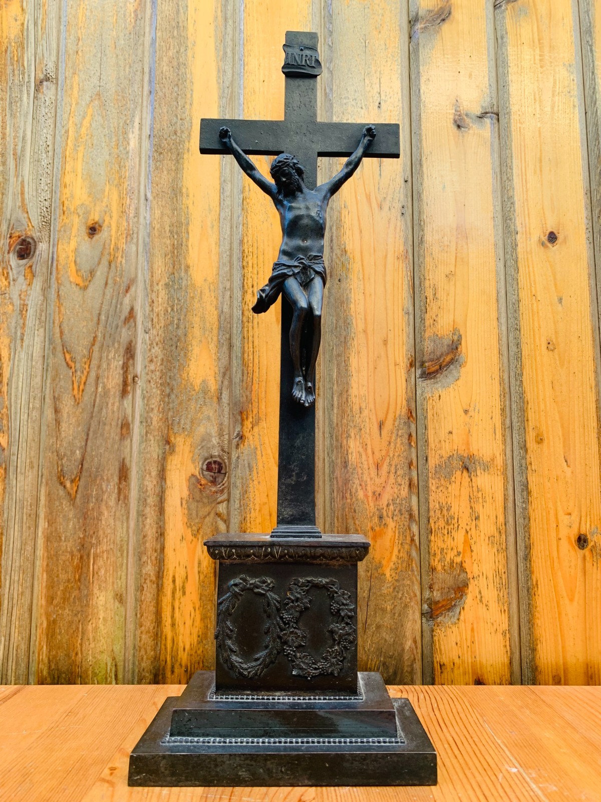 Early 1900s German Metal Crucifix Royal Iron Foundry Early 1900s German Metal Crucifix Royal Iron Foundry