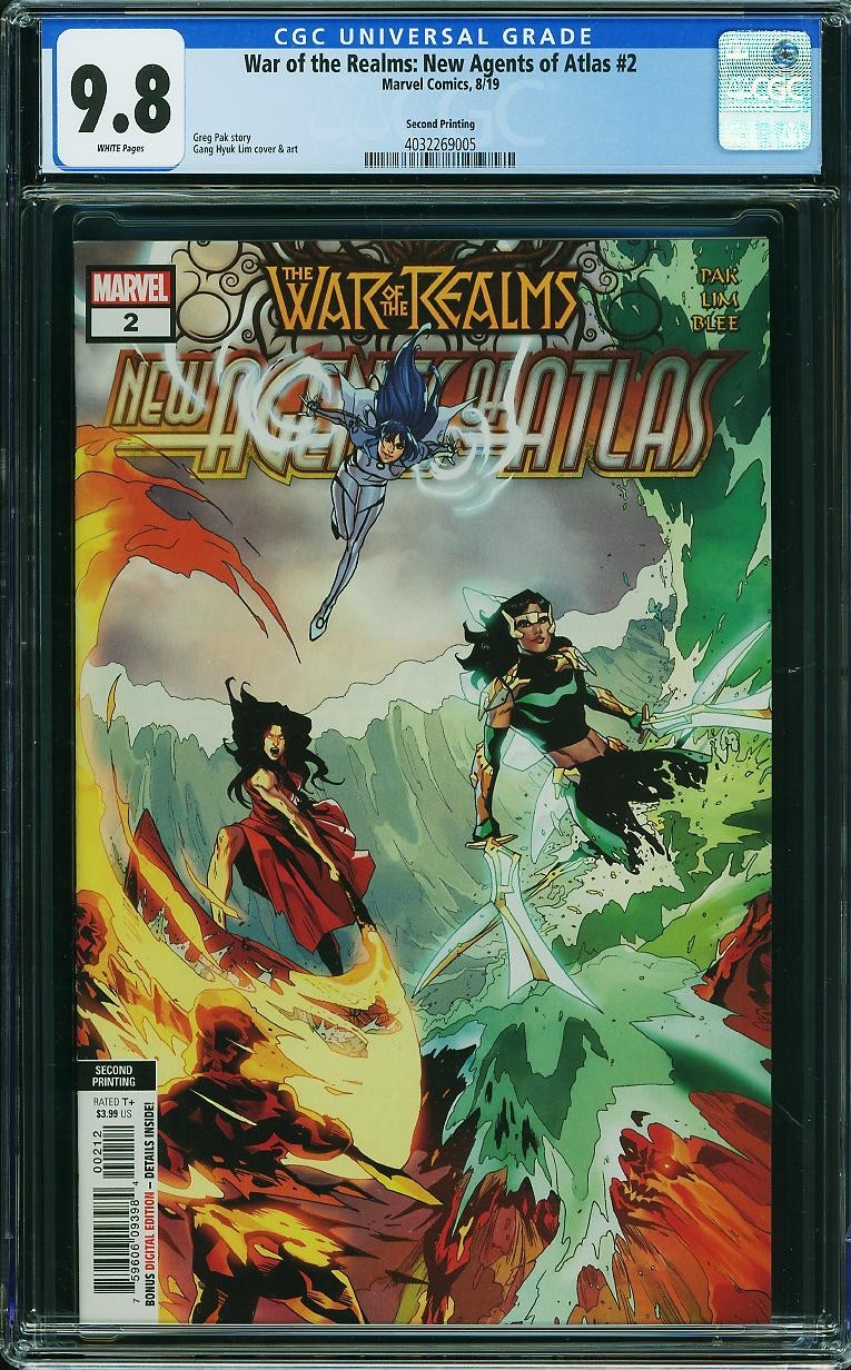 War of the Realms New Agents of Atlas 2 CGC 9.8 WP 2nd Print Marvel 2019