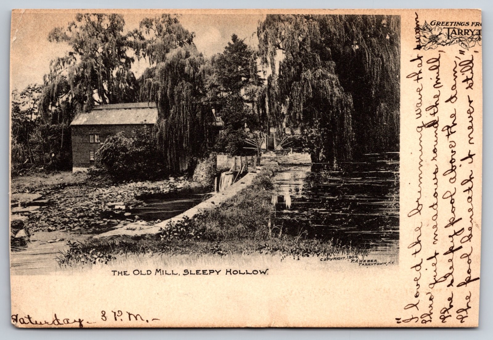 The Old Mill Sleepy Hollow New York Postcard The Old Mill Sleepy Hollow New York Postcard