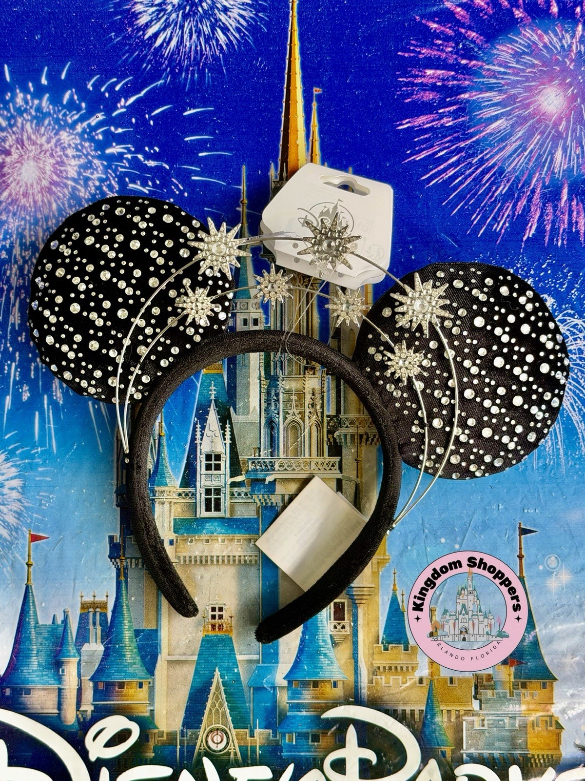 2026 Disney Parks Stars & Rhinestone Celestial Jeweled Minnie Ears Headband New