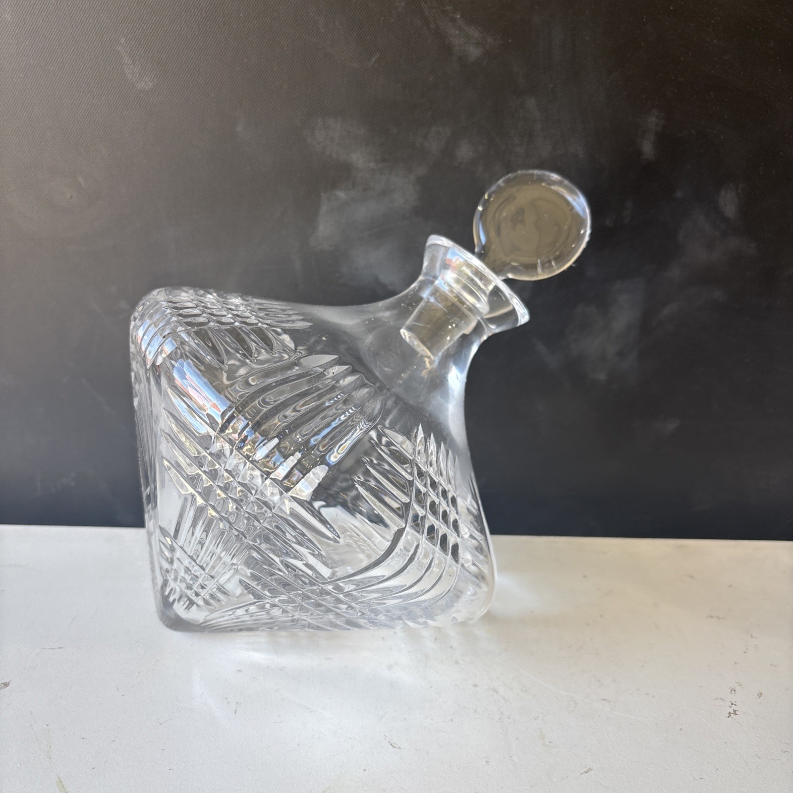 Vintage Diamond Crystal Decanter