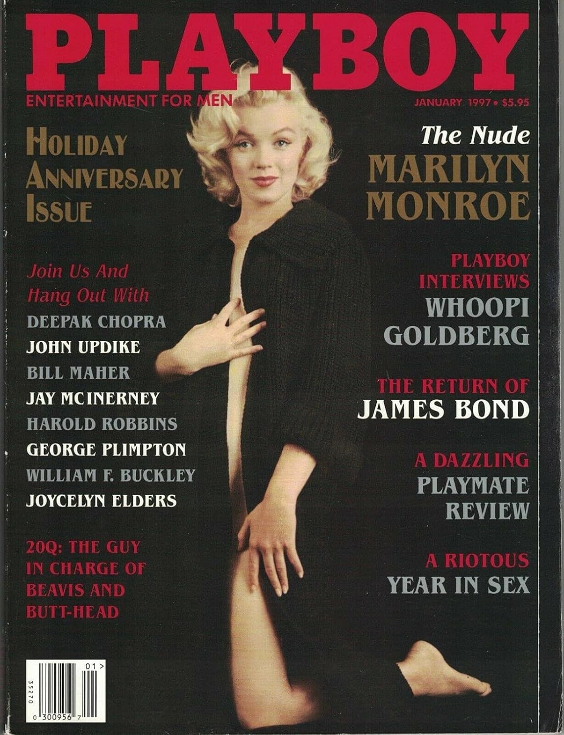 PLAYBOY MAGAZINE JANUARY 1997 - MARILYN MONROE COVER AND SPREAD. CLASSIC MARILYN PLAYBOY MAGAZINE JANUARY 1997 - MARILYN MONROE COVER AND SPREAD. CLASSIC MARILYN