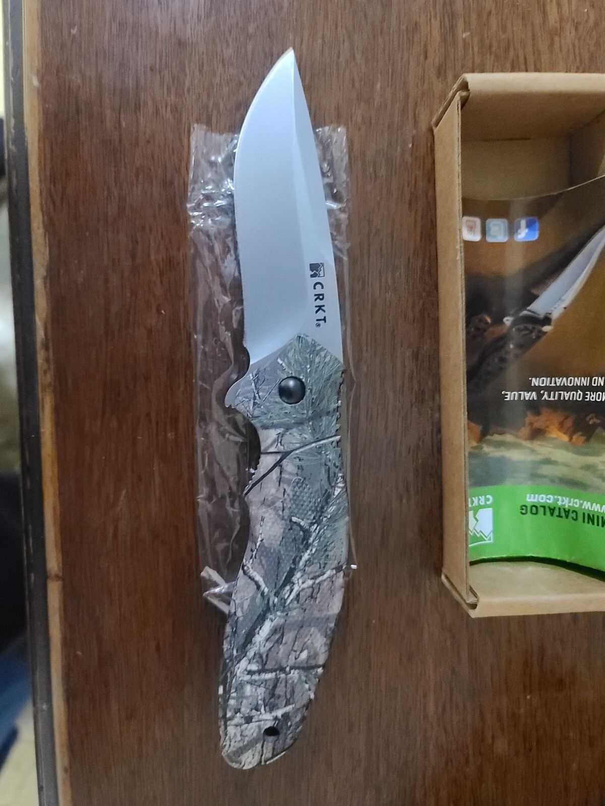 CRKT Onion Shenanigan Real Tree   Straight Edge Blade K480CXP 16 PICS