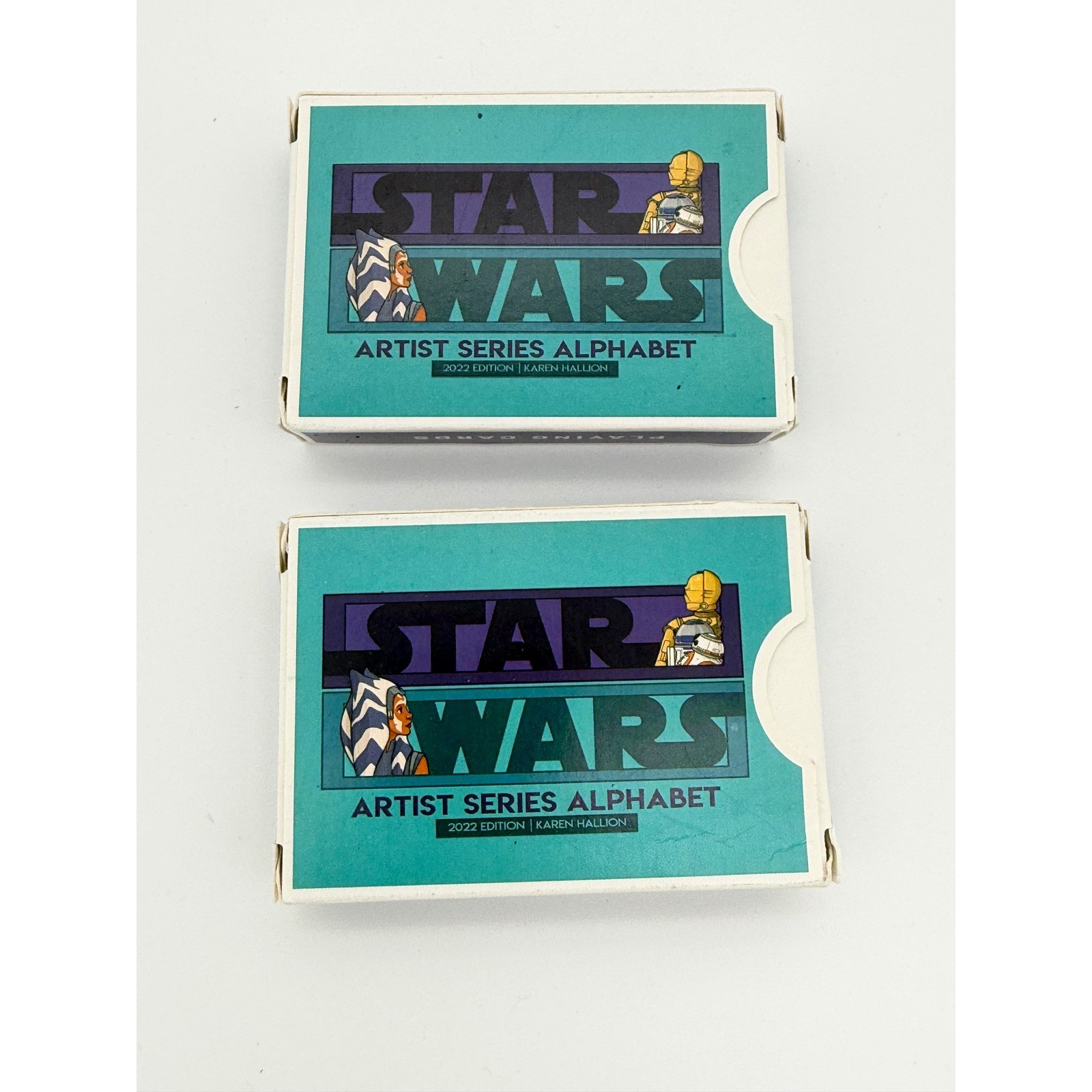 Lot of 2 Star Wars Artist Series Alphabet Playing Cards 2022 Karen Hallion Deck Lot of 2 Star Wars Artist Series Alphabet Playing Cards 2022 Karen Hallion Deck