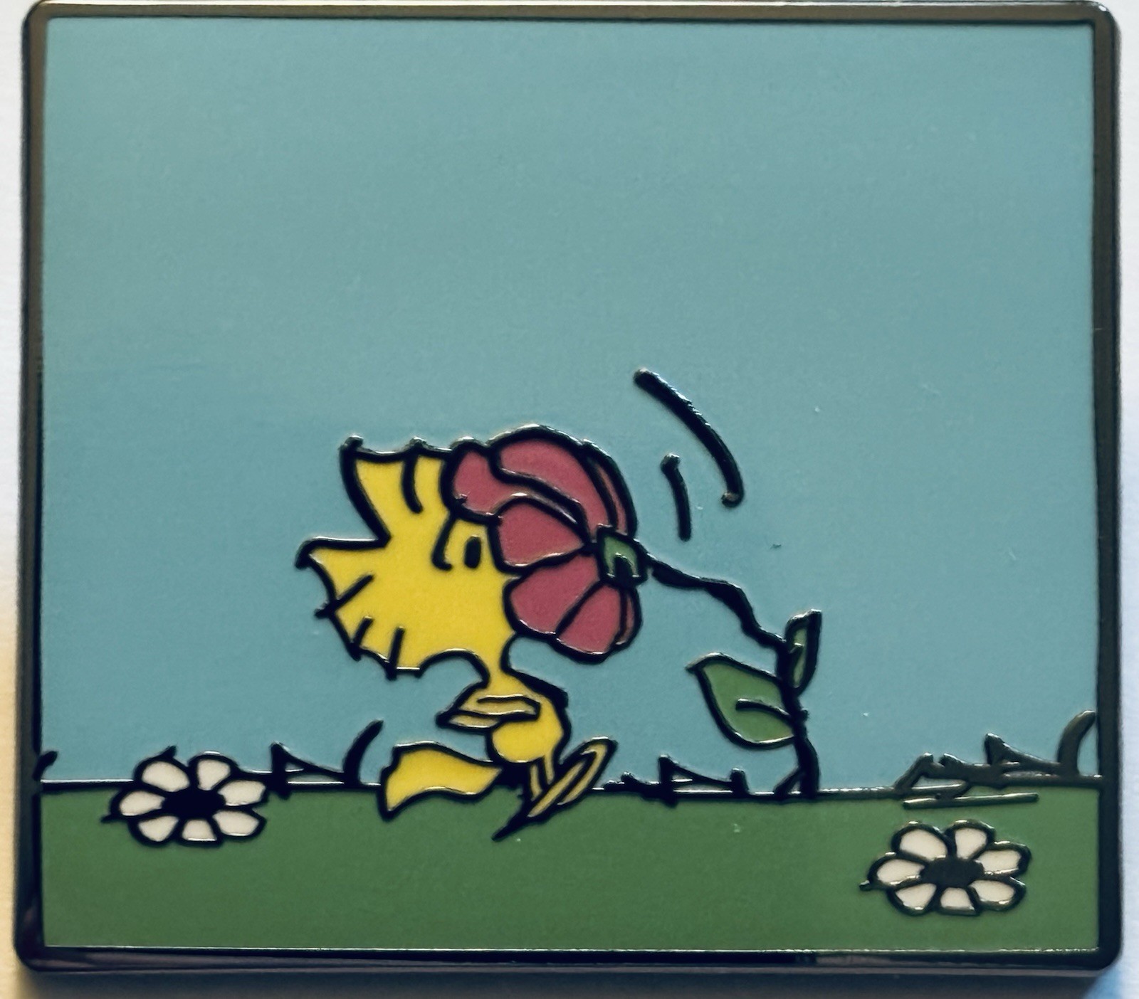 Whatever Makes You Happy x Peanuts Blind Box Comic Strip Pin - Smelling Flower