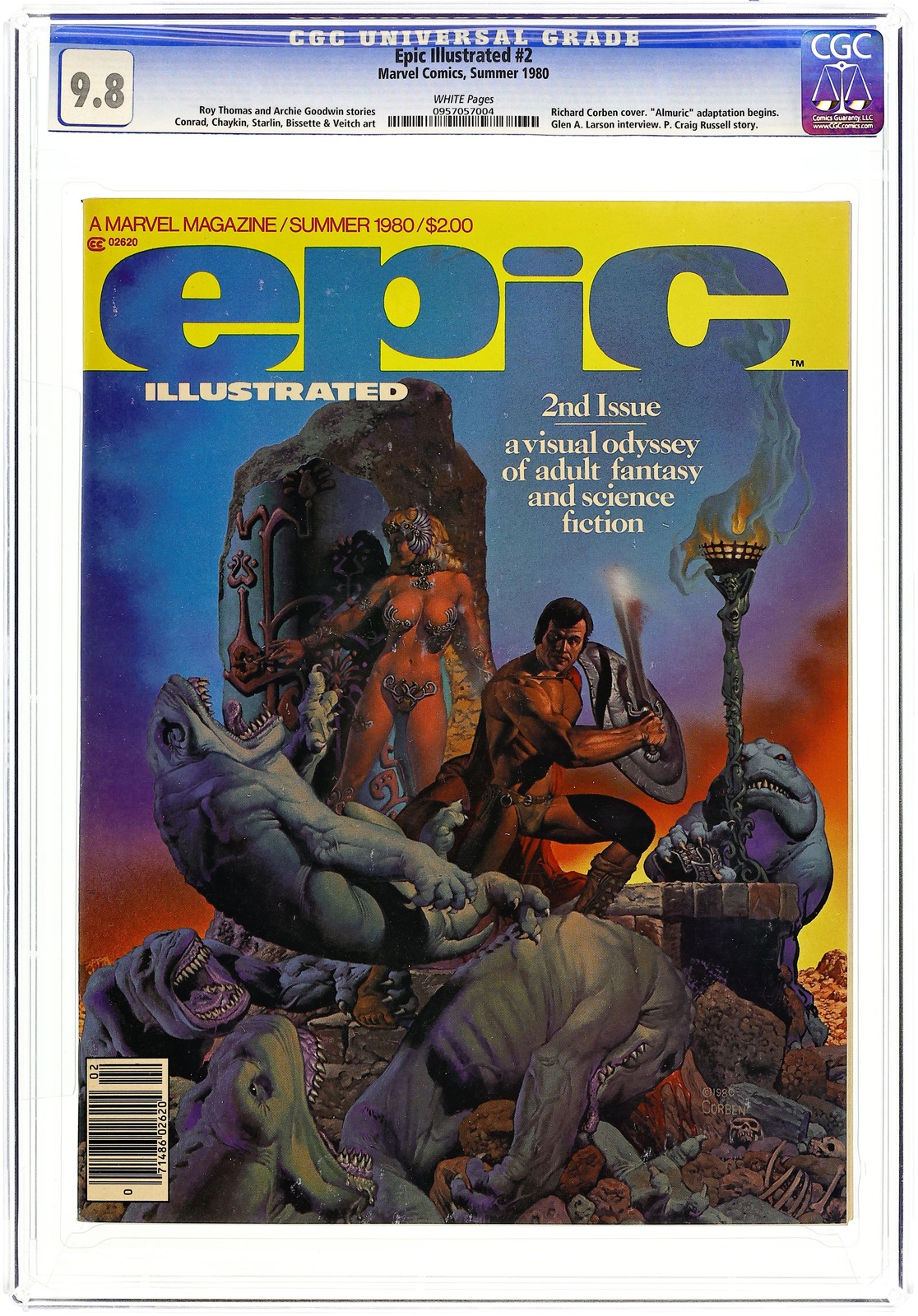 Epic Illustrated #2 CGC 9.8 1980 0957057004