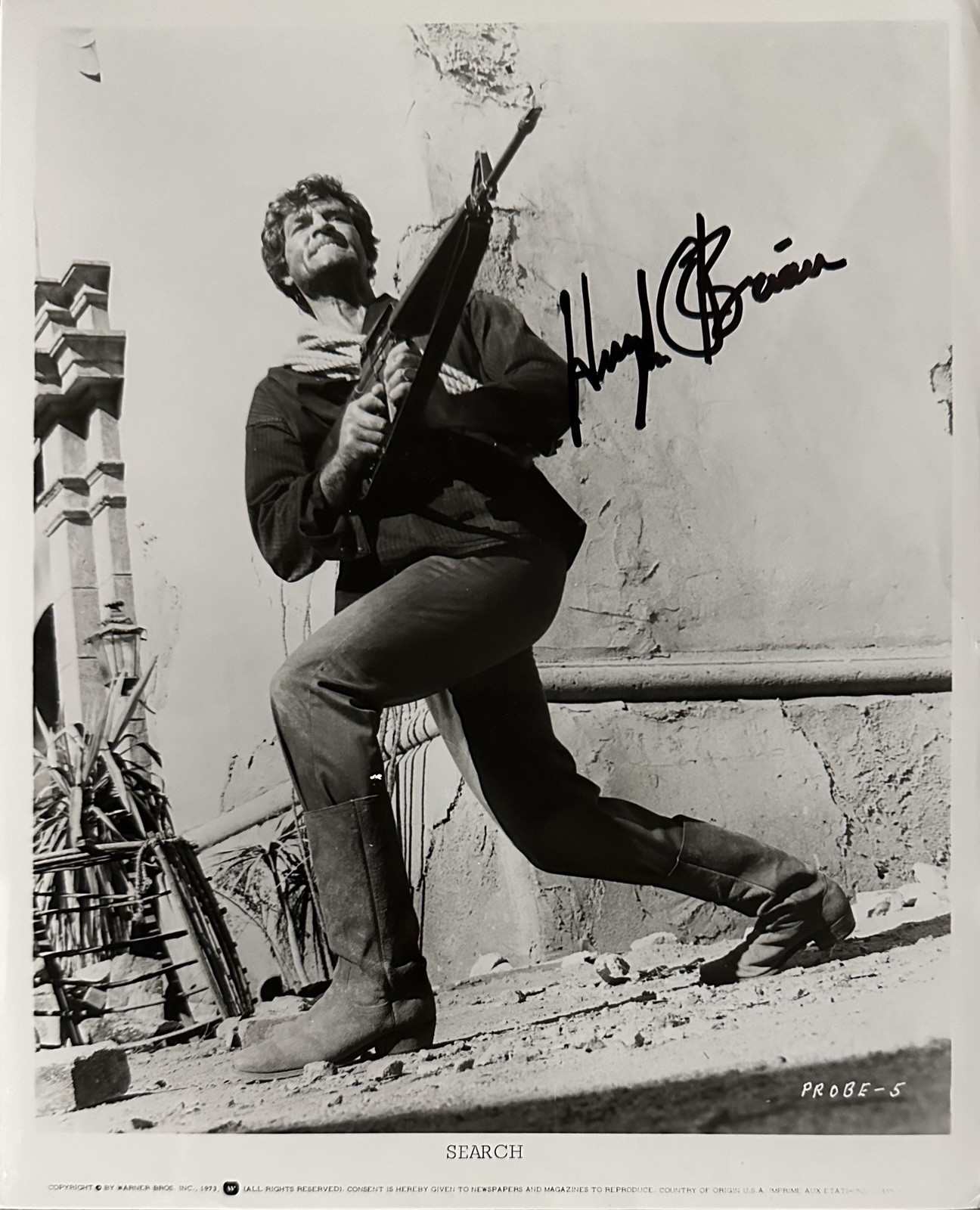 HUGH O’BRIAN Signed VINTAGE 8x10 Photo..MOVIE & TV Legend..(d.2016) COA HUGH O’BRIAN Signed VINTAGE 8x10 Photo..MOVIE & TV Legend..(d.2016) COA