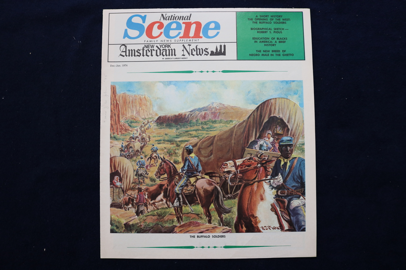 1973 DEC-1974 JAN NATIONAL SCENE NEWSPAPER SUPPLEMENT- BUFFALO SOLDIERS- NP 8831