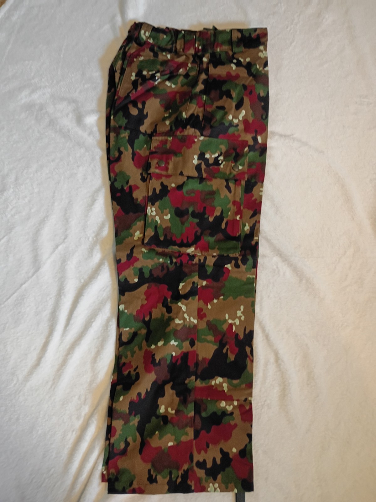 Swiss Alpenflage Field Pants NOS/New Surplus Sz Medium Vtg Camouflage