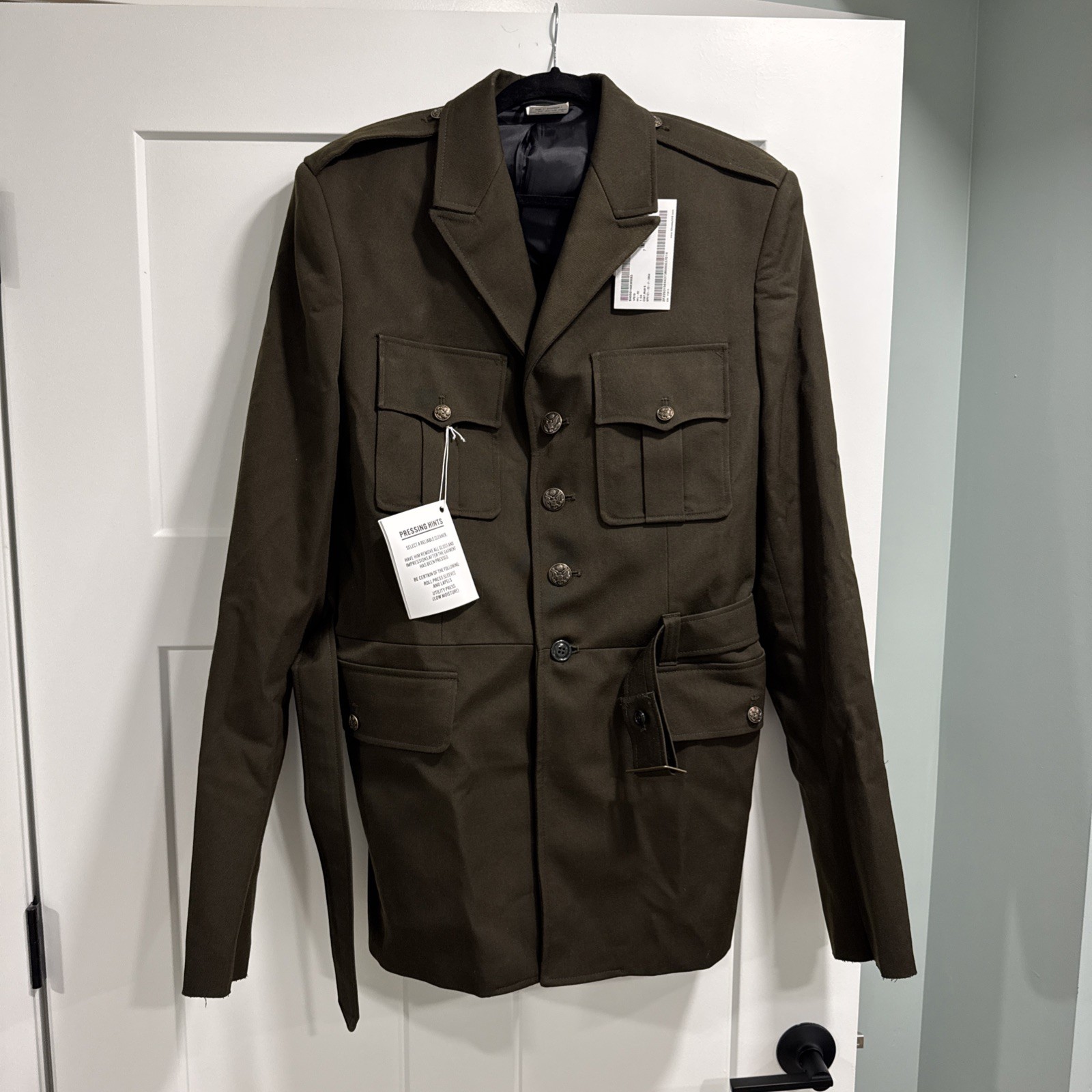 US Army Heritage Greens AGSU Dress Coat- size 44L- New with tags