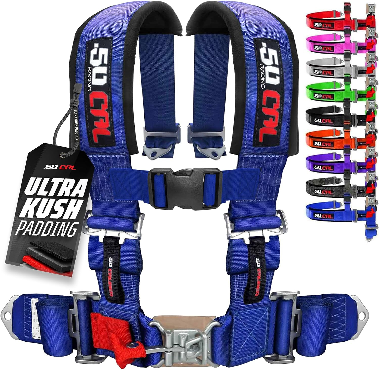 1Pc 50 Cal Blue 4 Point Harness 2\