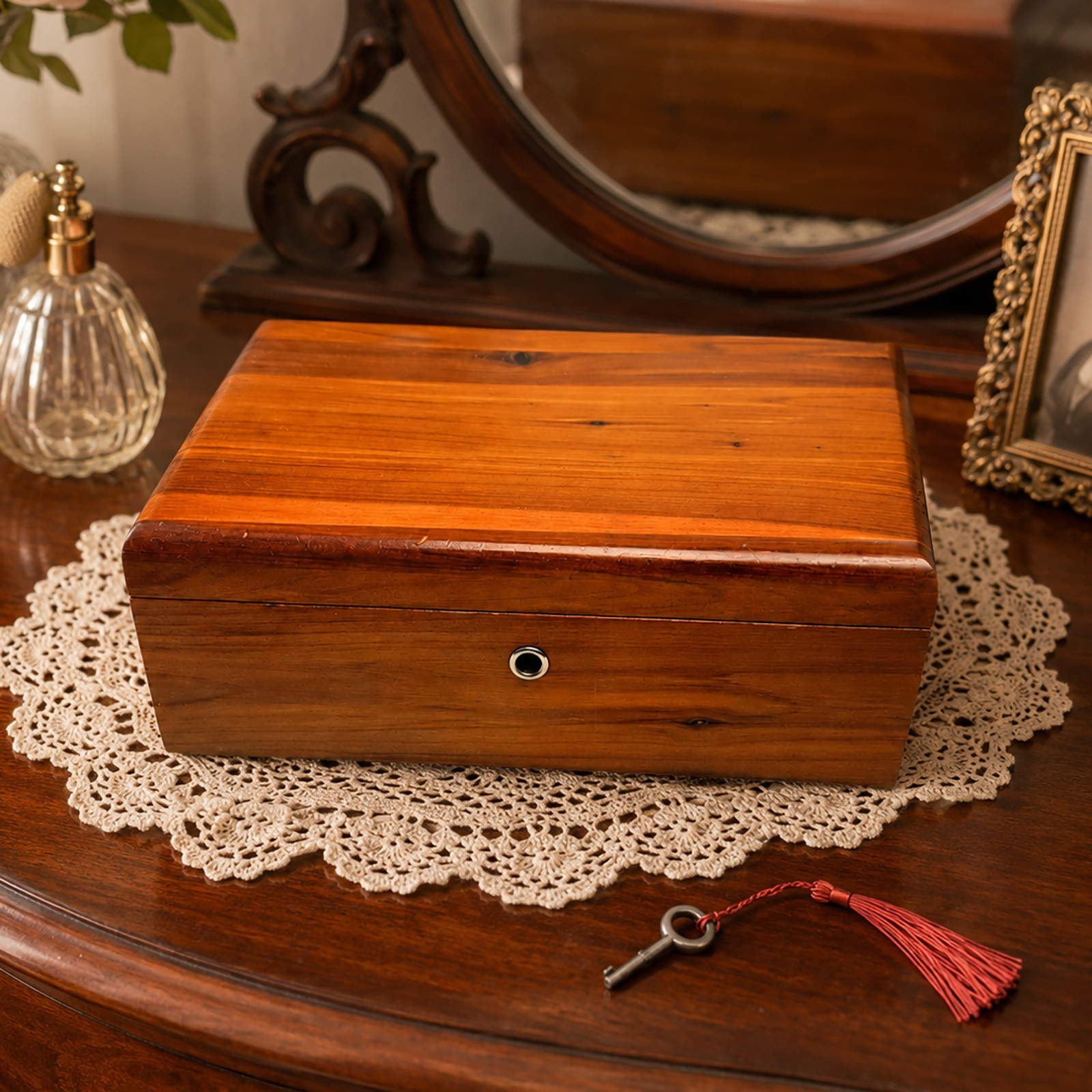Vintage Lane Red Cedar Trinket Box with Working Key Levitz Phoenix, AZ Vintage Lane Red Cedar Trinket Box with Working Key Levitz Phoenix, AZ